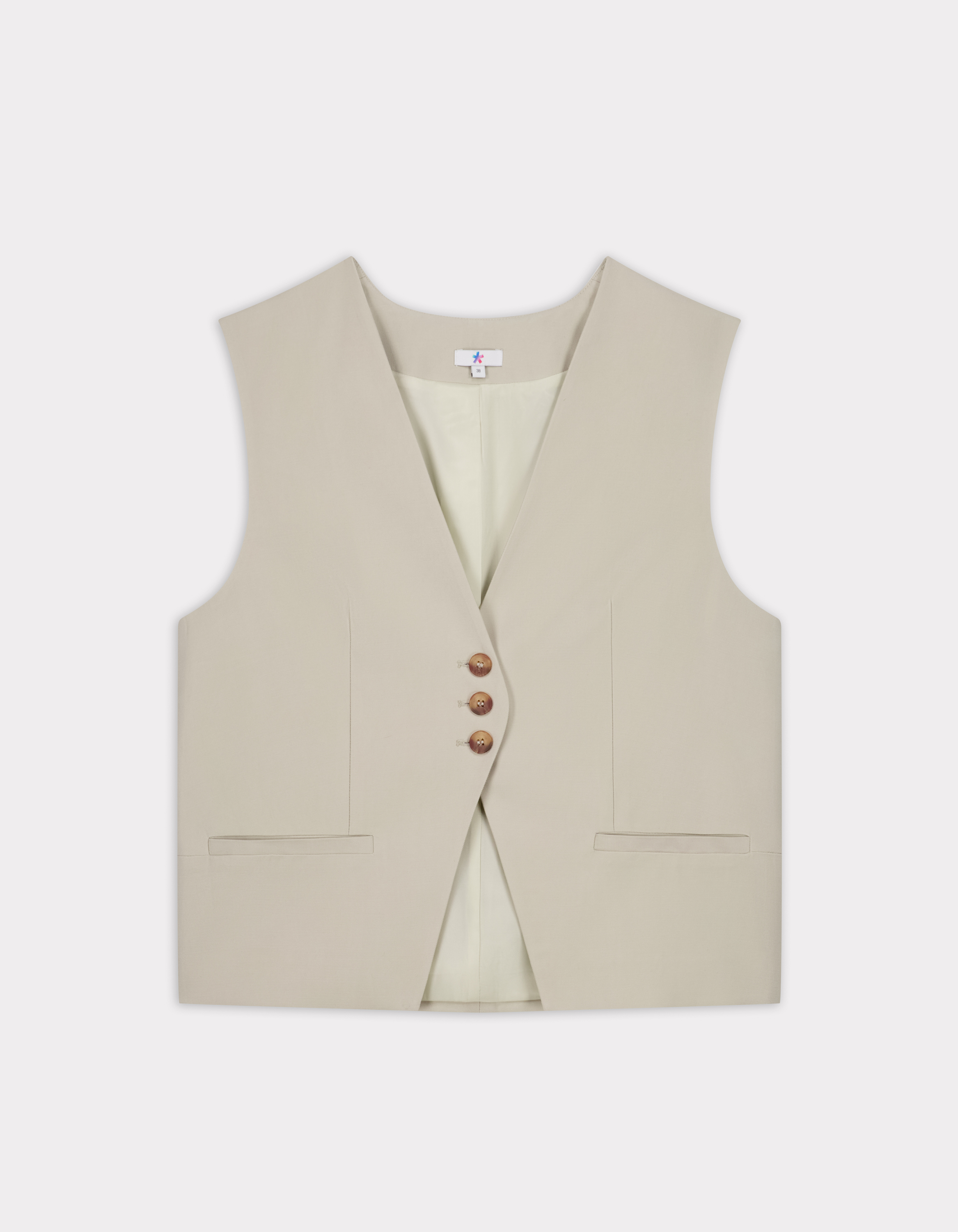 Gilet de tailleur sans manches - gris