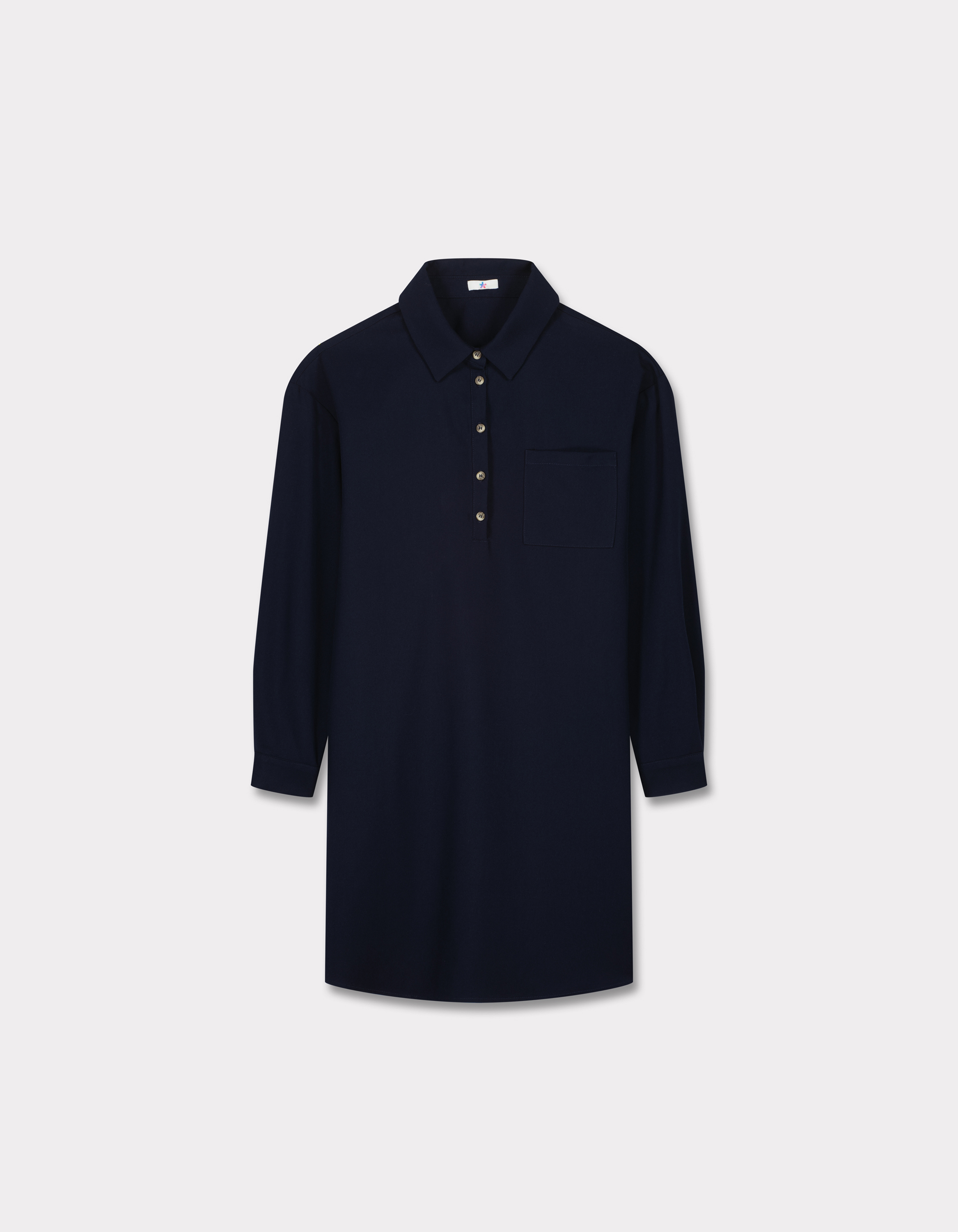 Robe courte à manches longues - marine