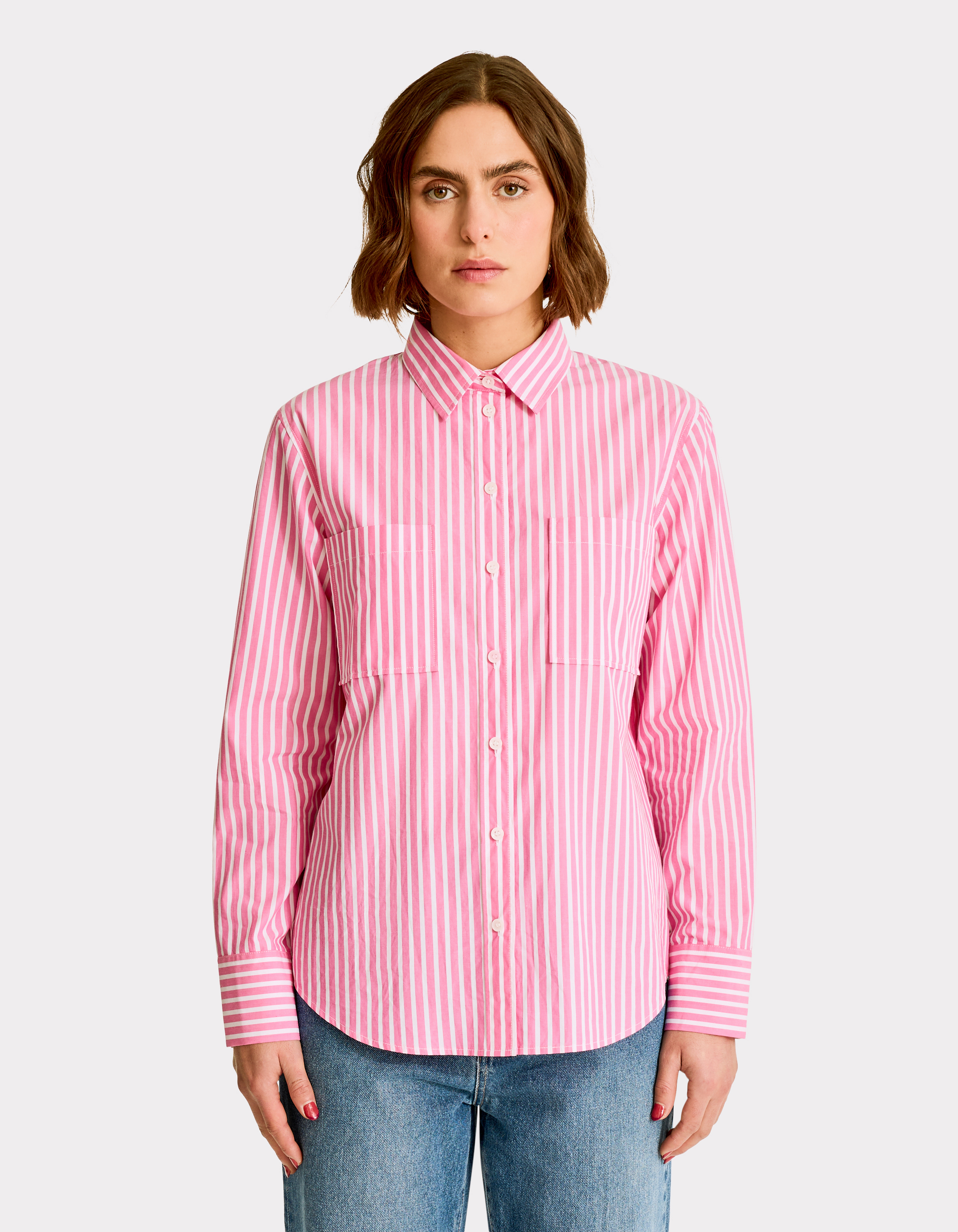Chemise en popeline rayée oversize - celio - Modalova