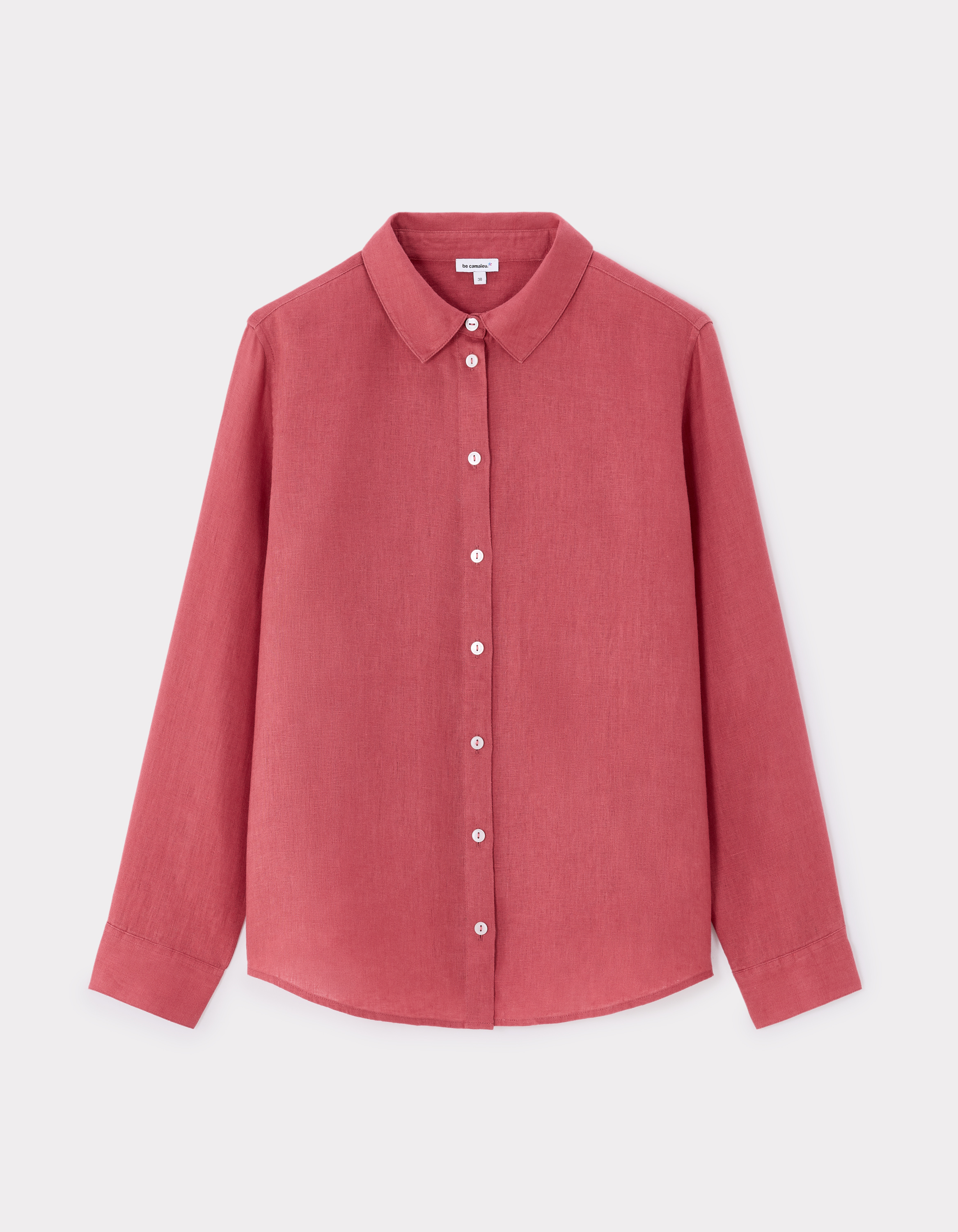 Chemise 100% Lin - rose