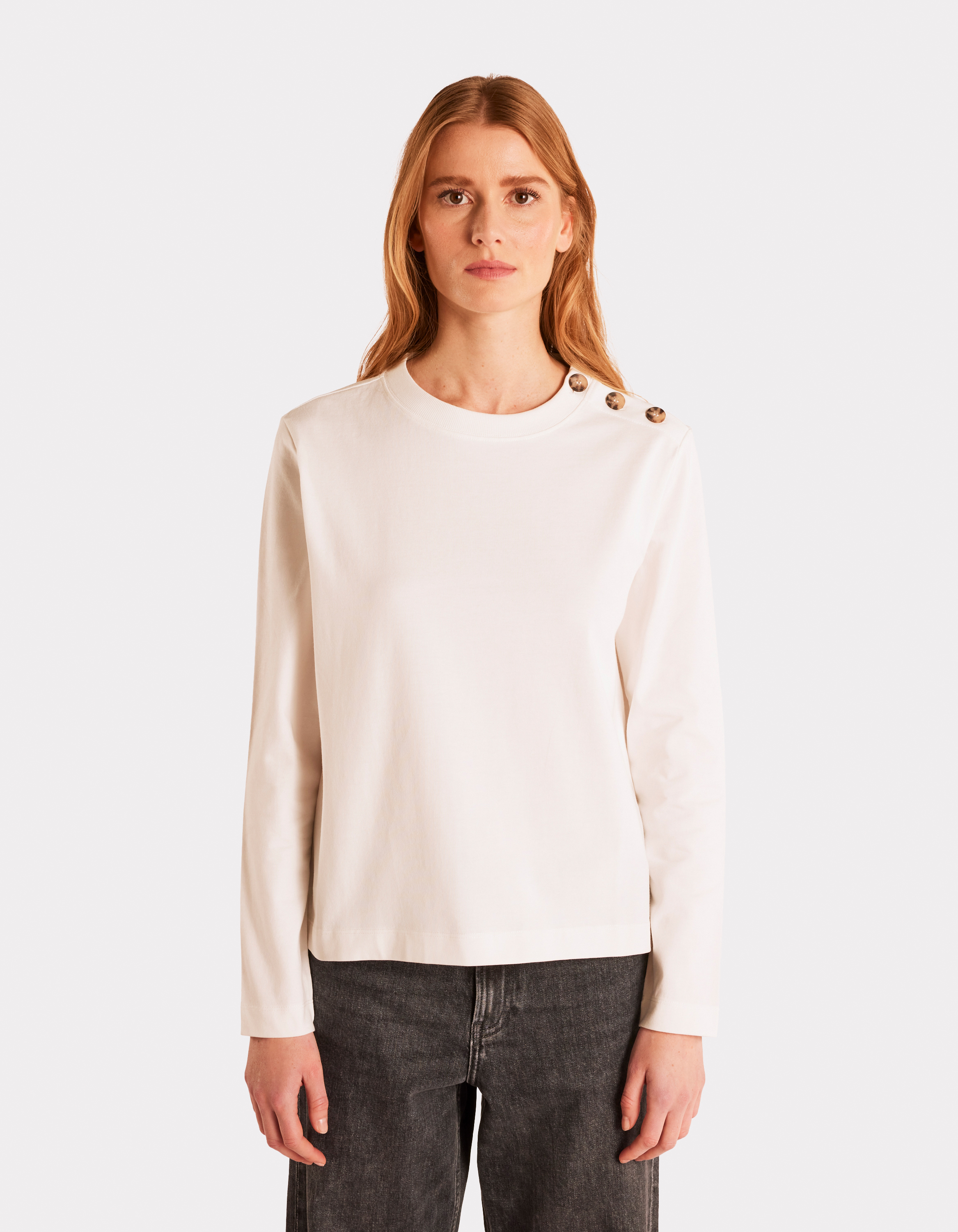 T-shirt boutonné à manches longues - celio - Modalova
