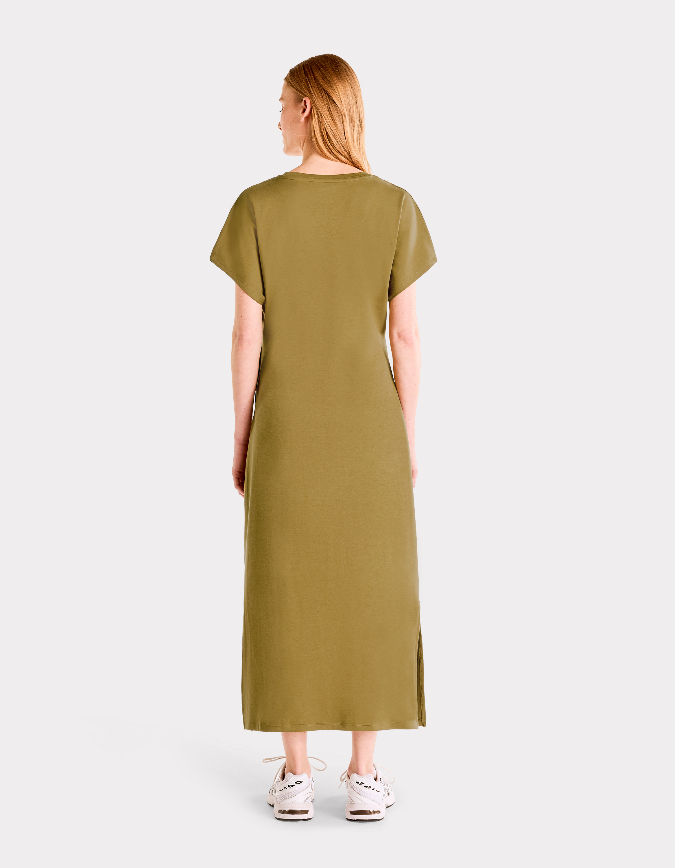 Robe longue nouée en coton - vert - celio - Modalova