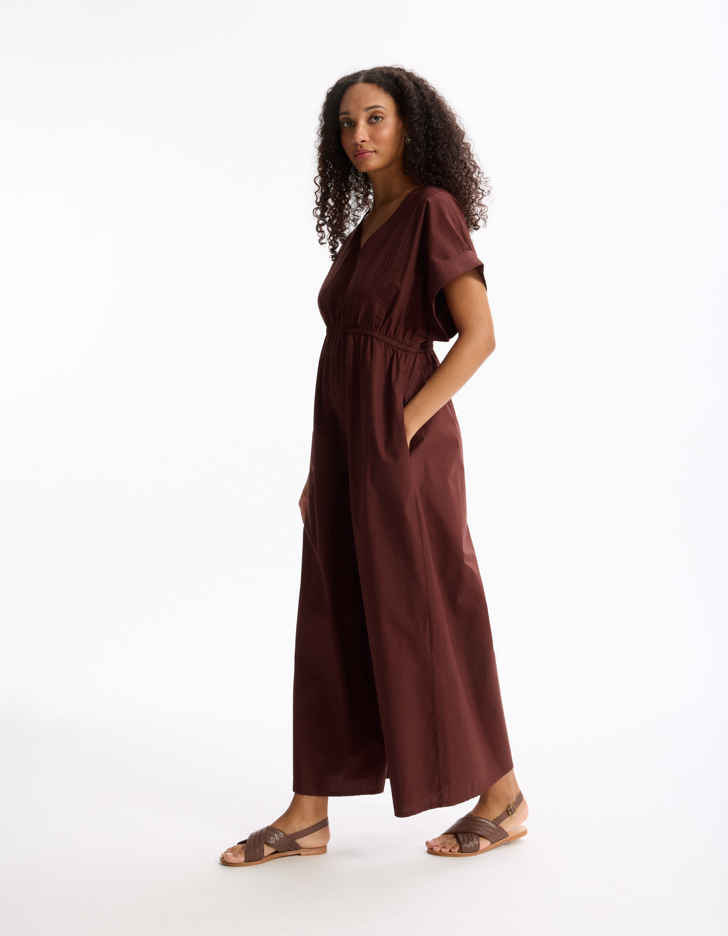 Combinaison fluide - marron - celio - Modalova