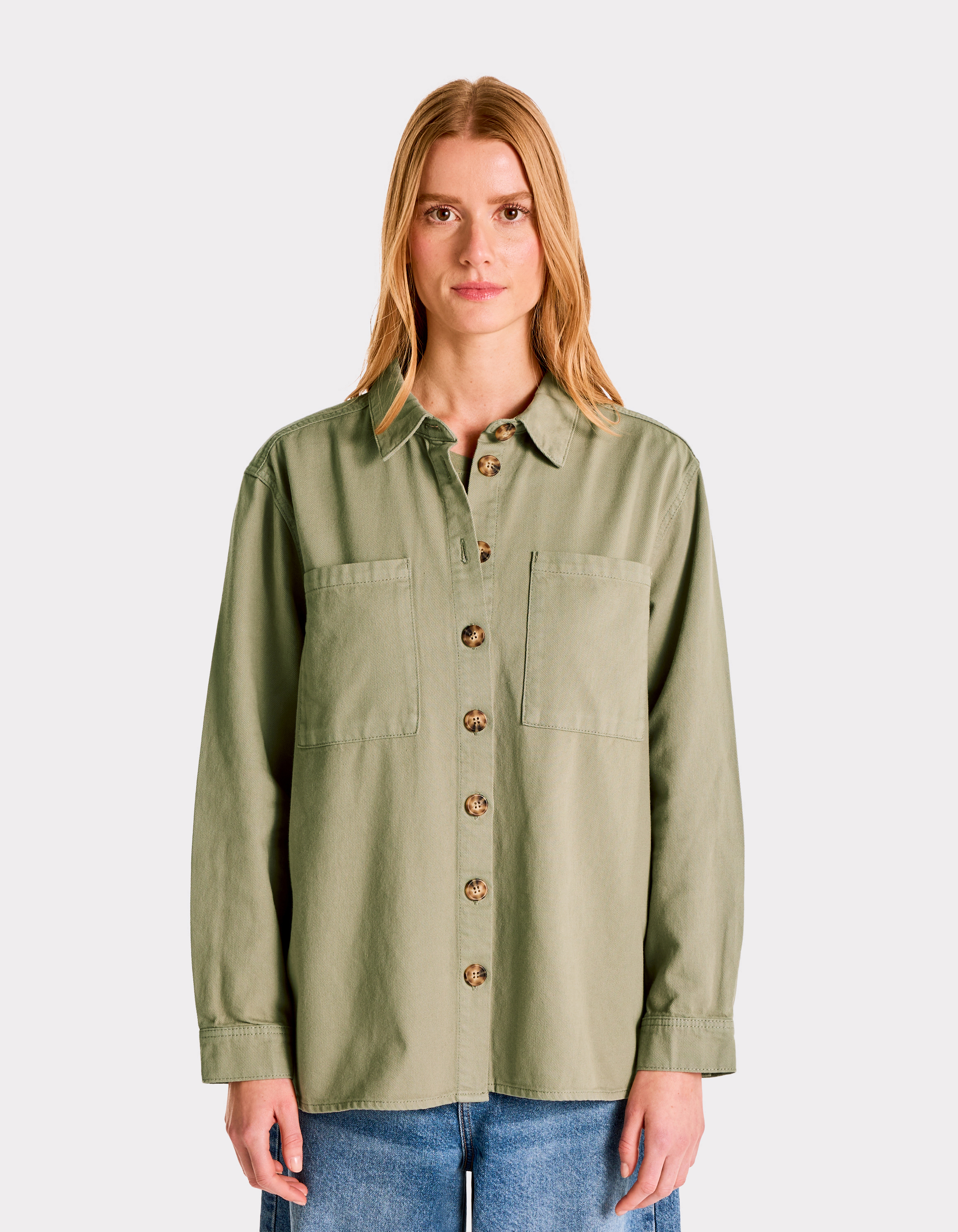 Surchemise en coton - vert - celio - Modalova