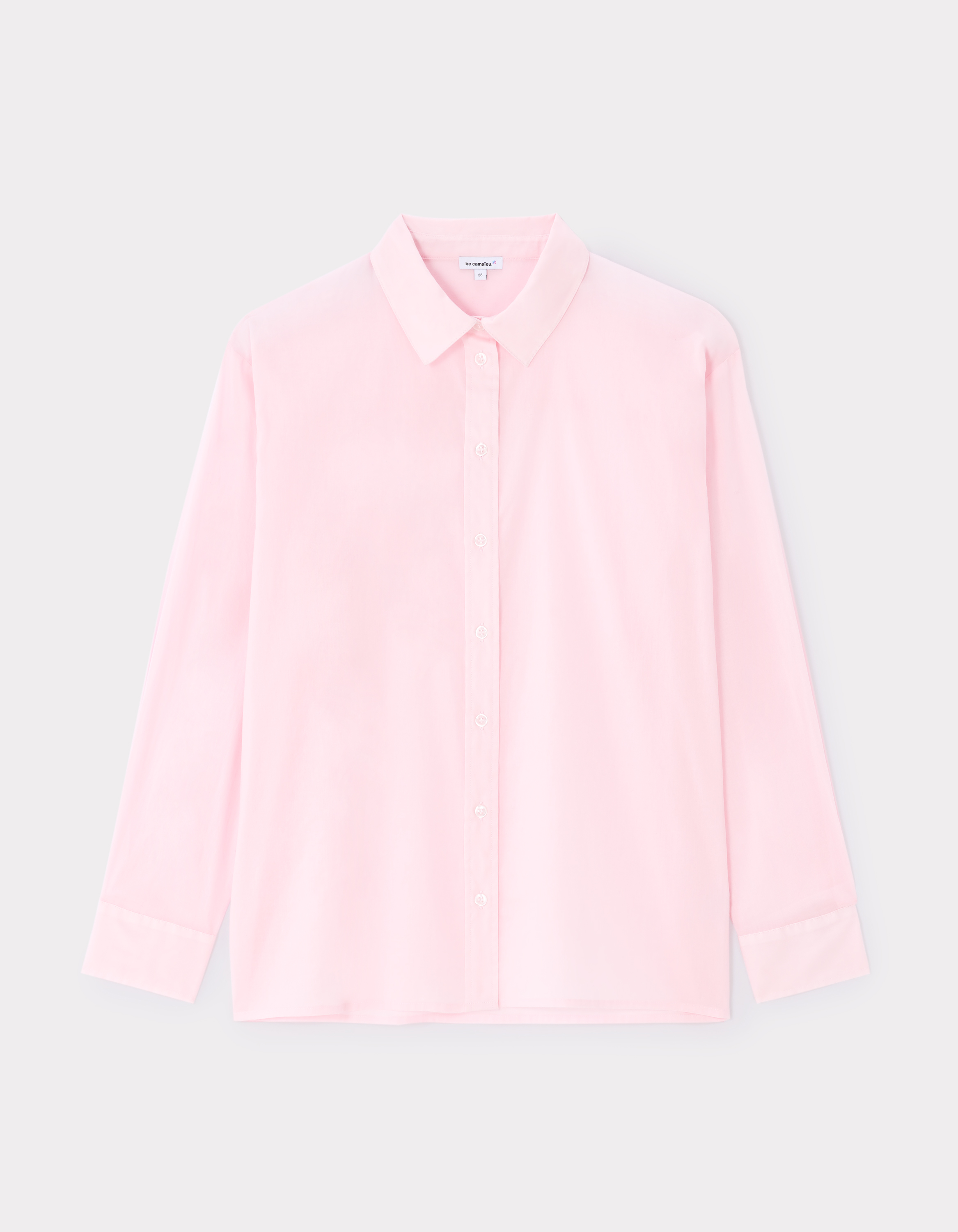 Chemise en voile de coton - rose