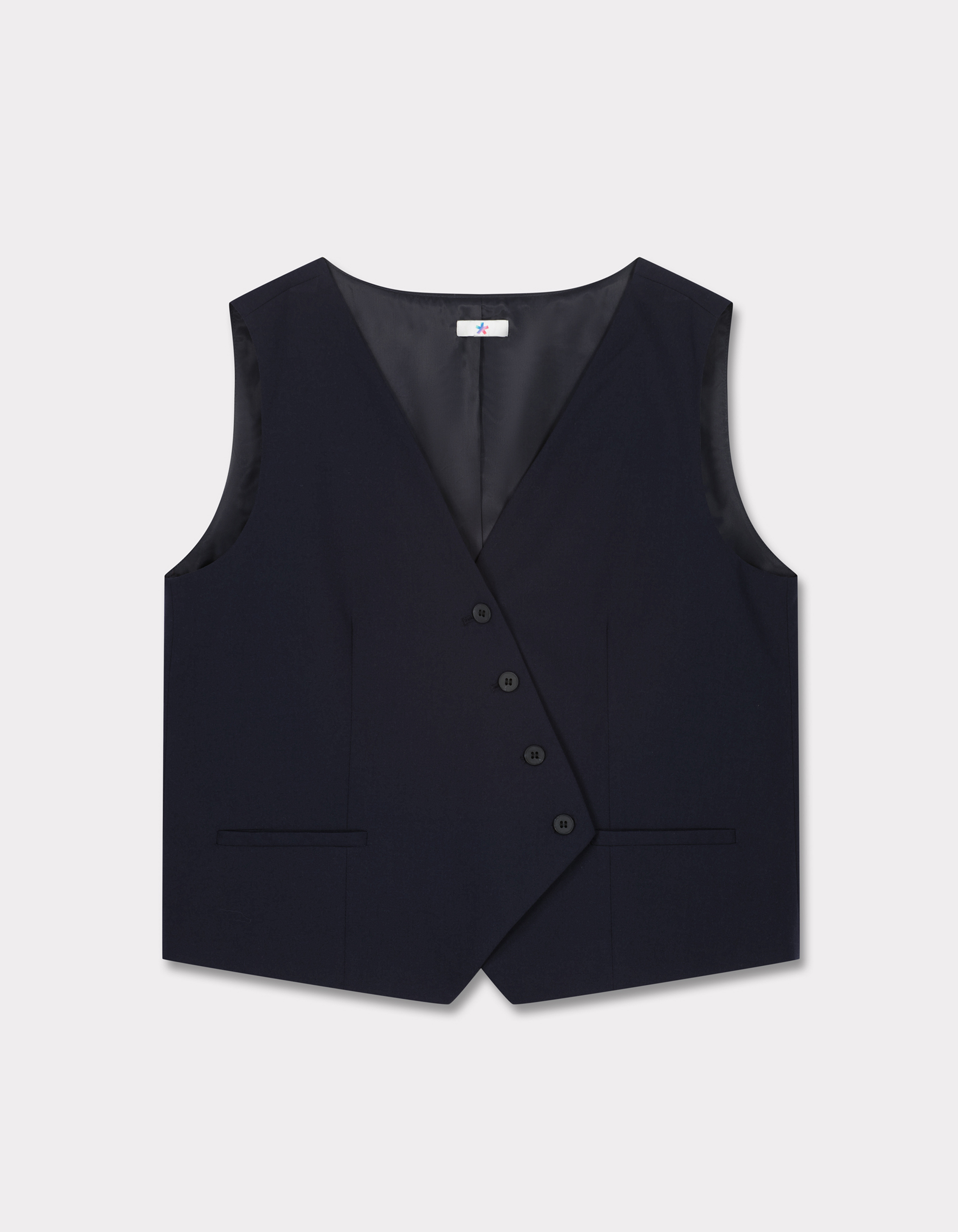 Gilet barman sans manches - marine