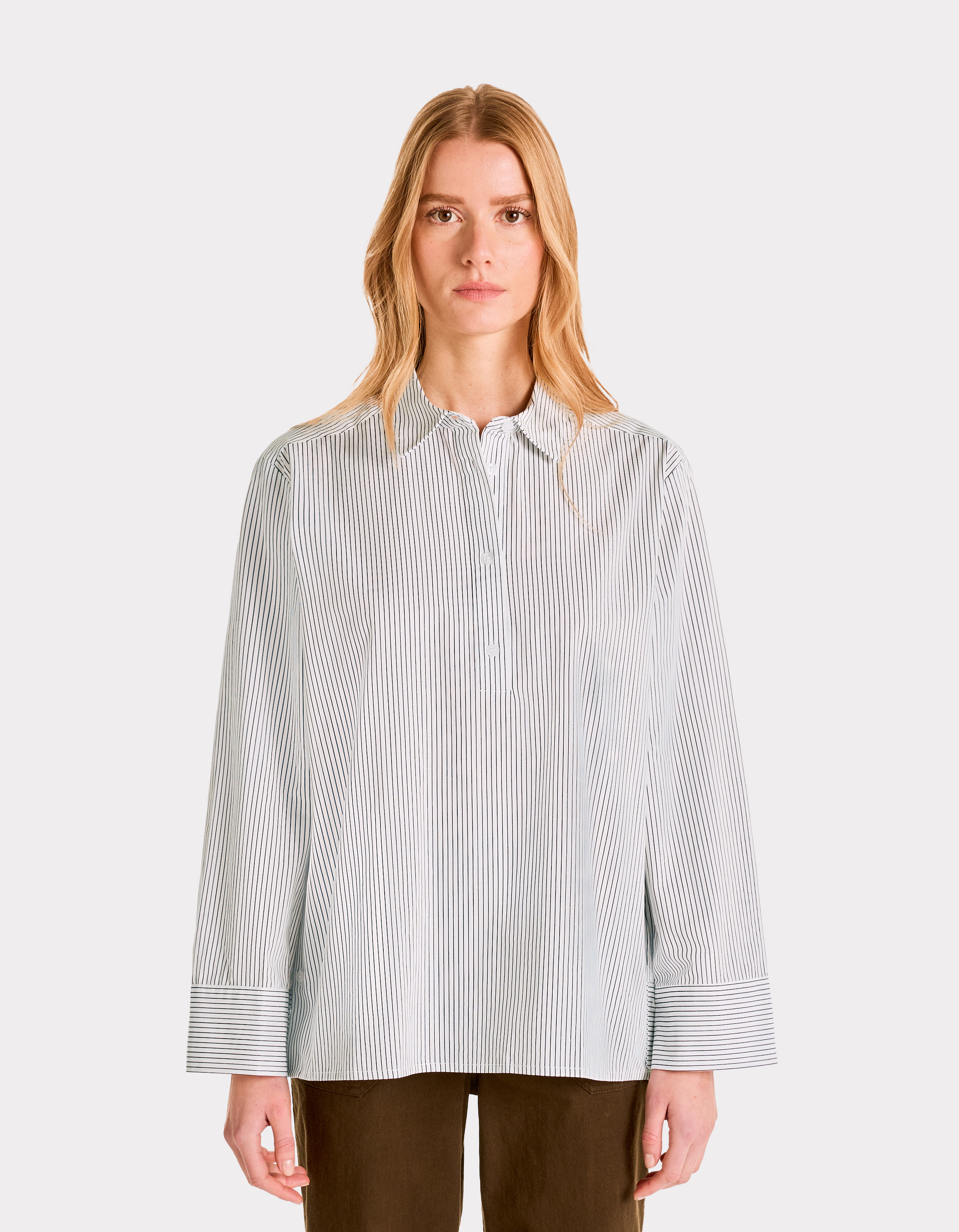 Chemise rayée avec ouverture coté - celio - Modalova