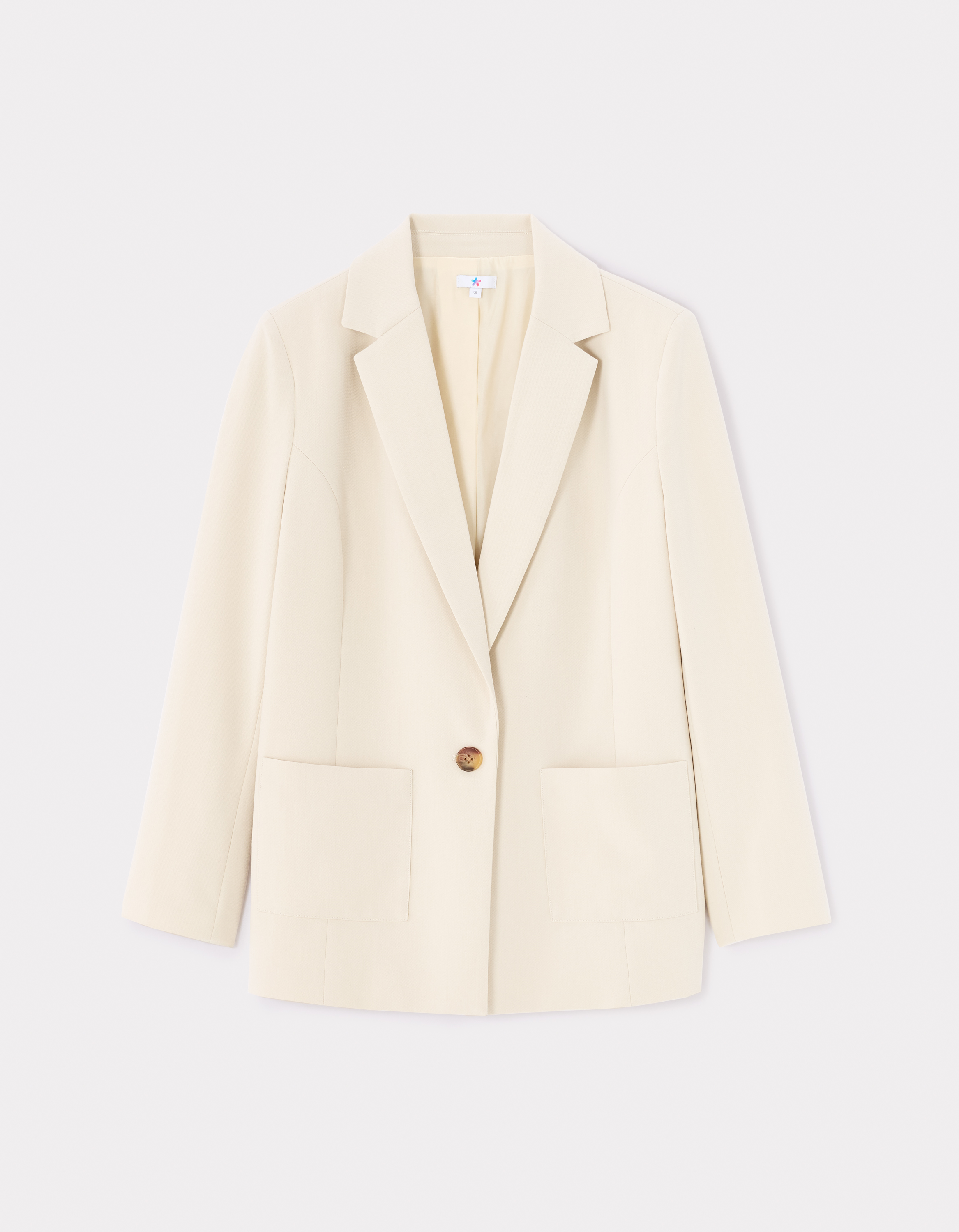 Blazer à poches plaquées - beige