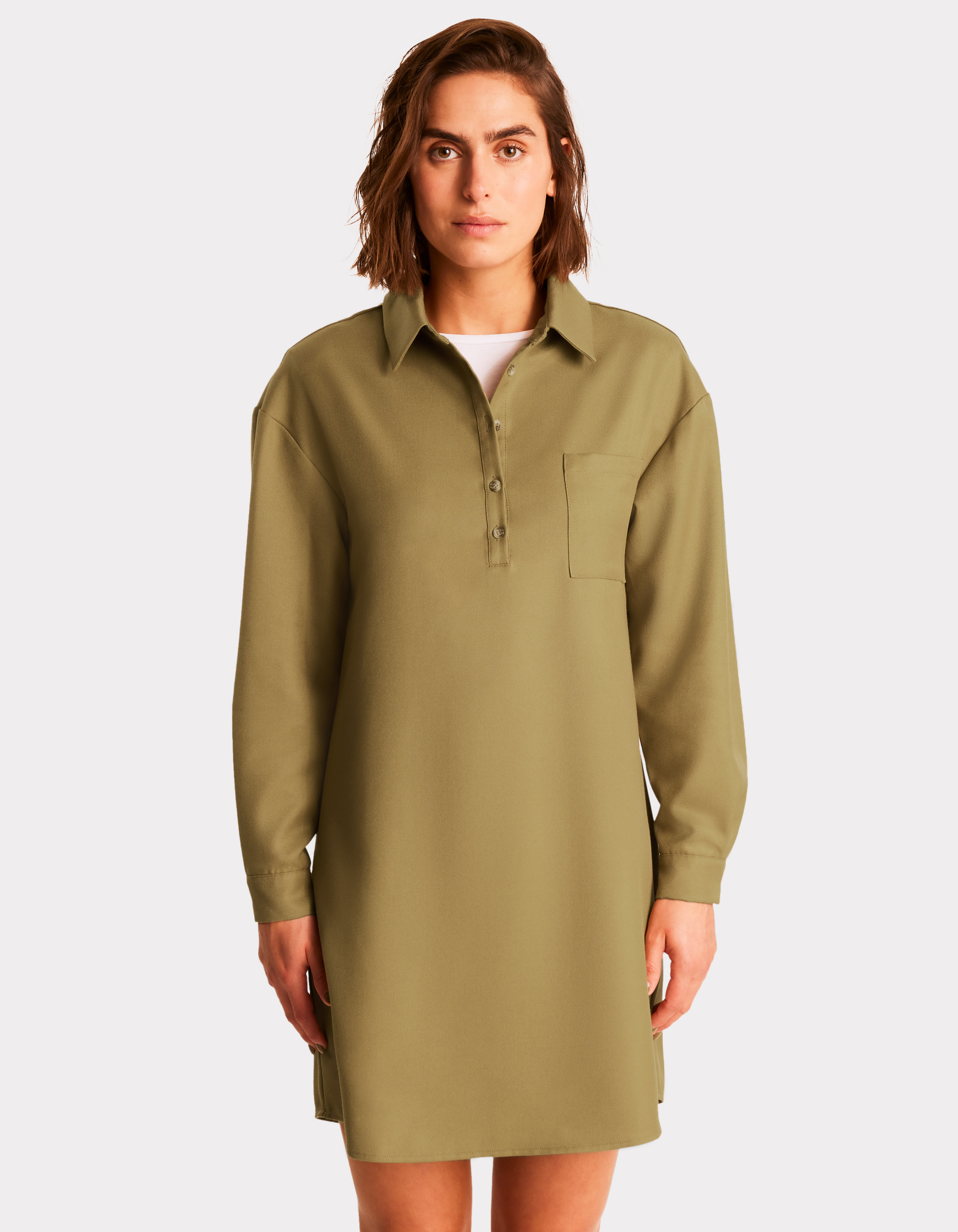 Robe courte à manches longues - vert - celio - Modalova
