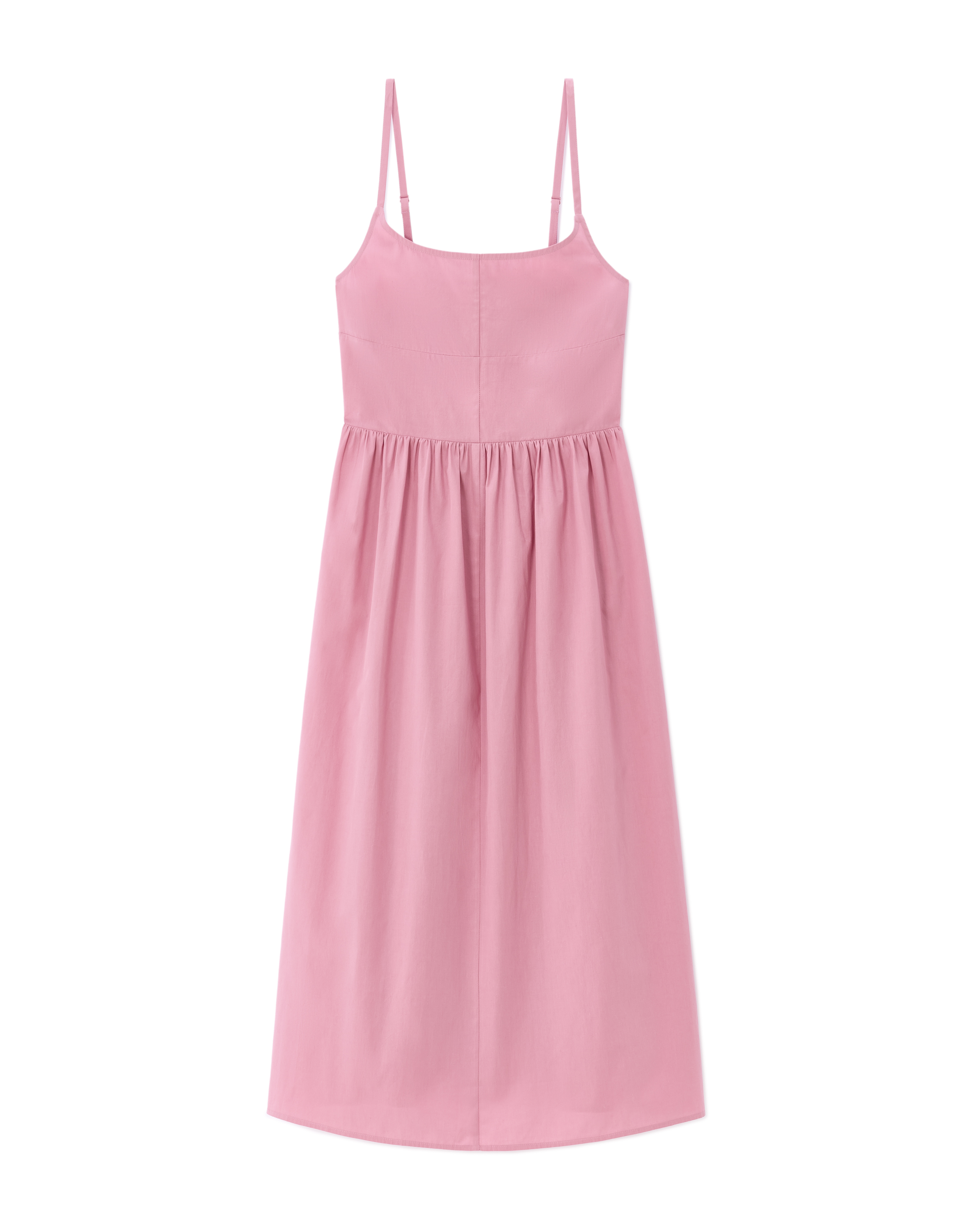 Robe fluide longue à bretelles - rose