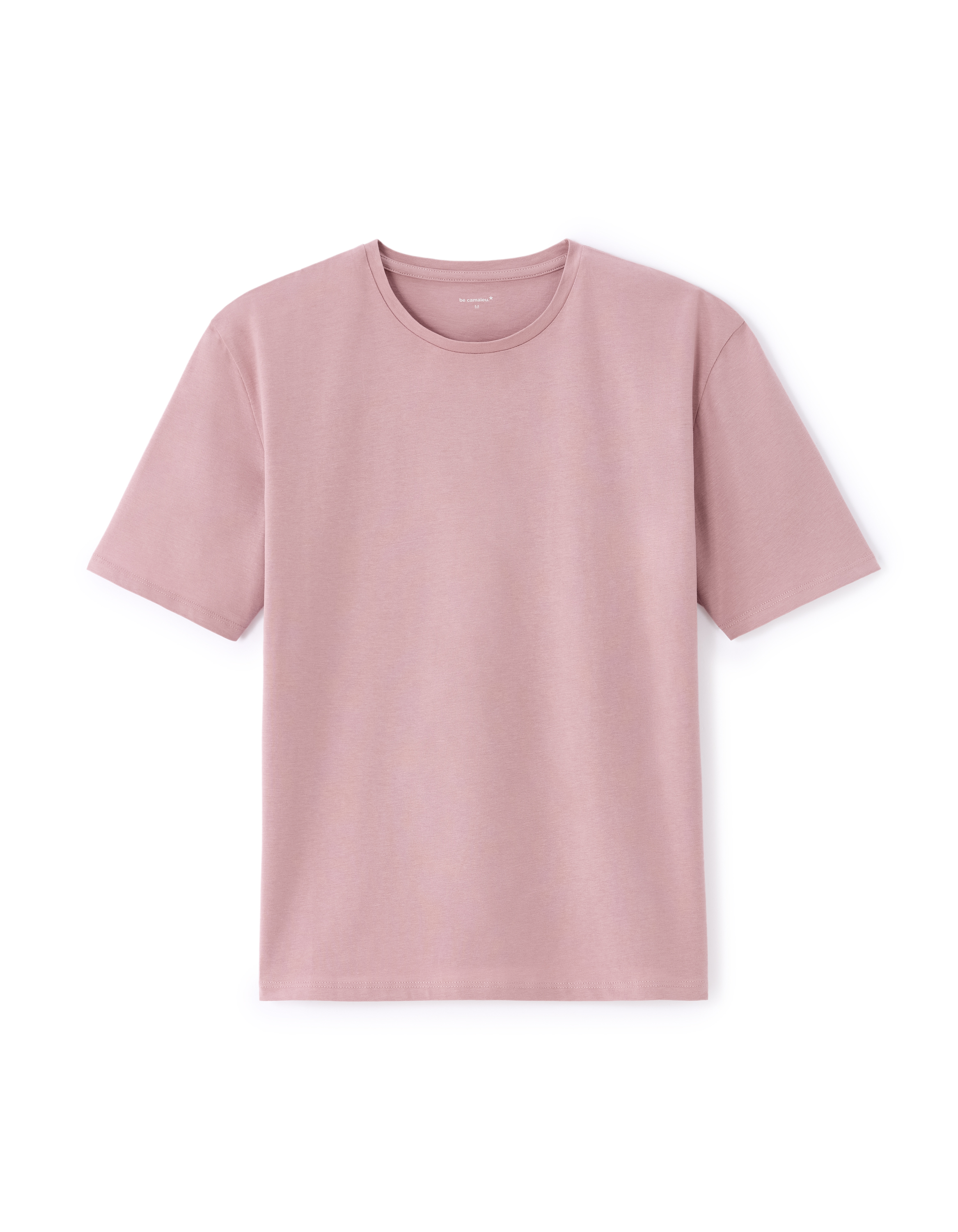 T-shirt 100% coton biologique col rond - rose