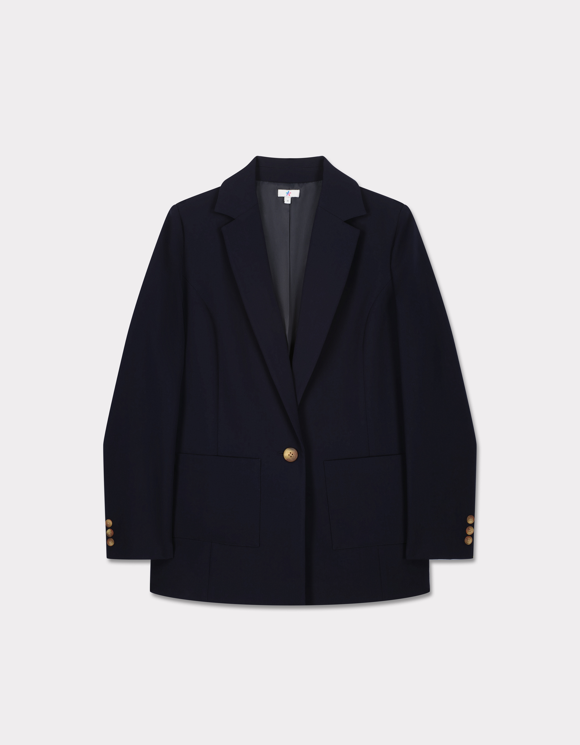 Blazer à poches plaquées - marine