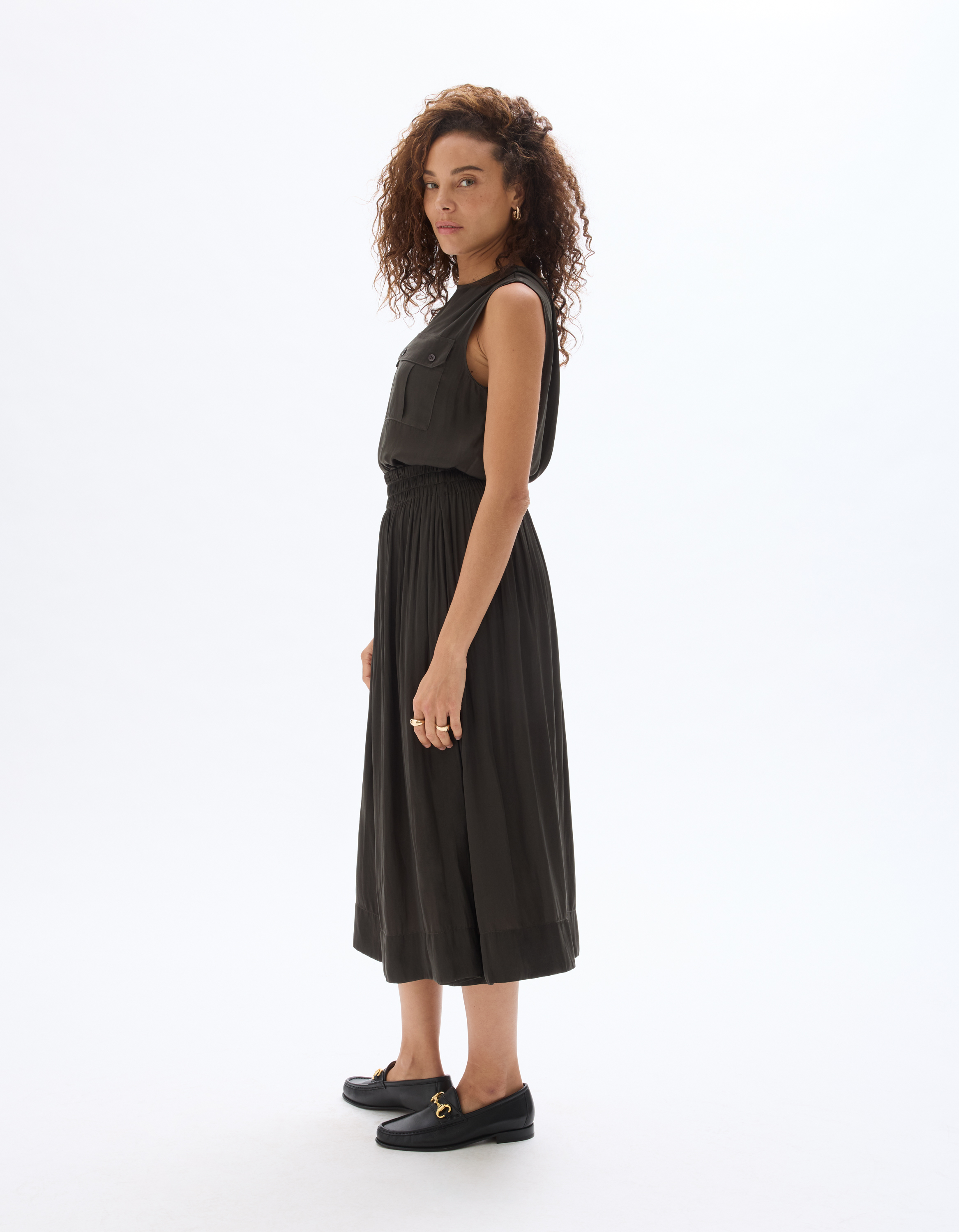 Jupon en satin - gris - celio - Modalova
