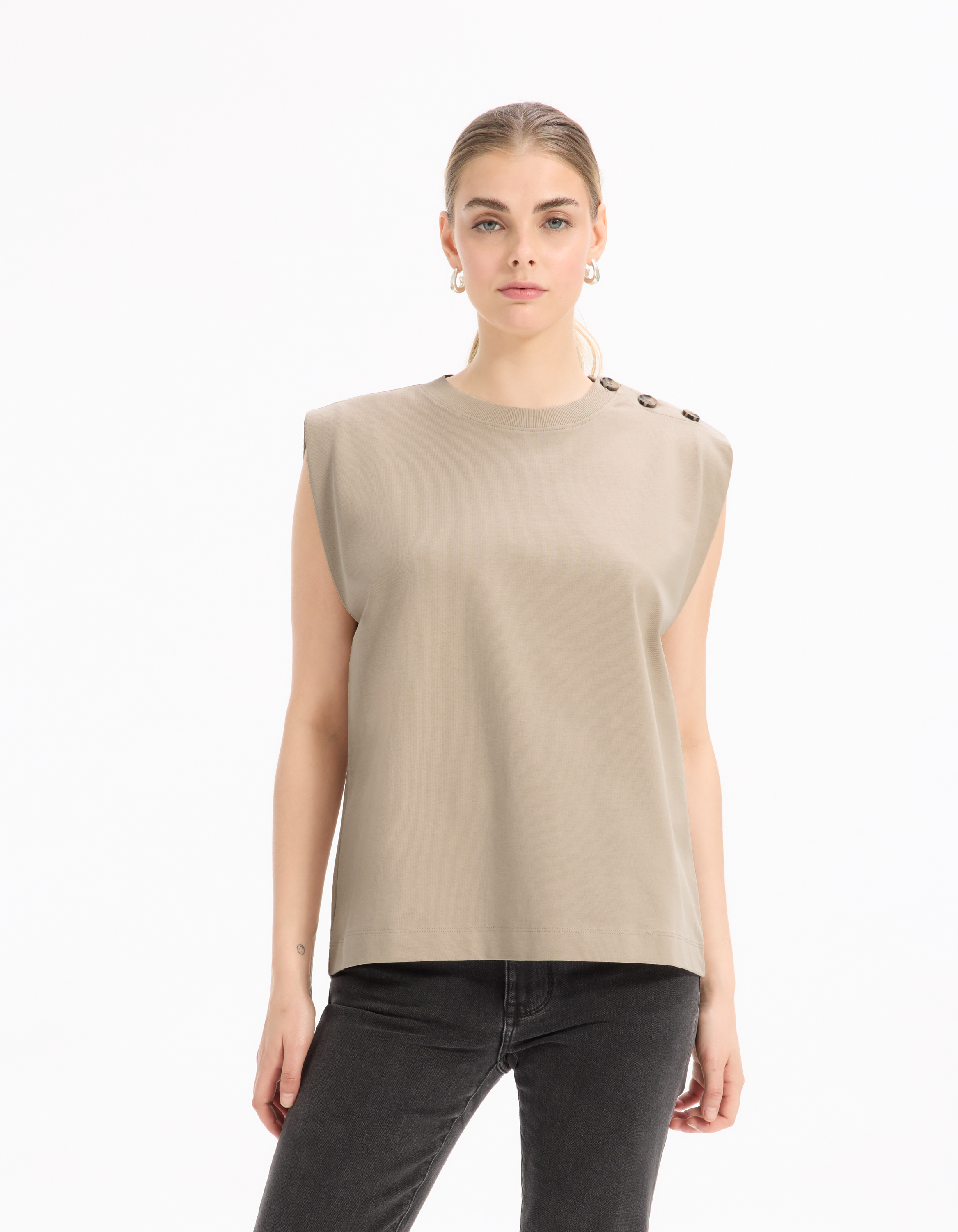 T-shirt sans manche - beige - celio - Modalova