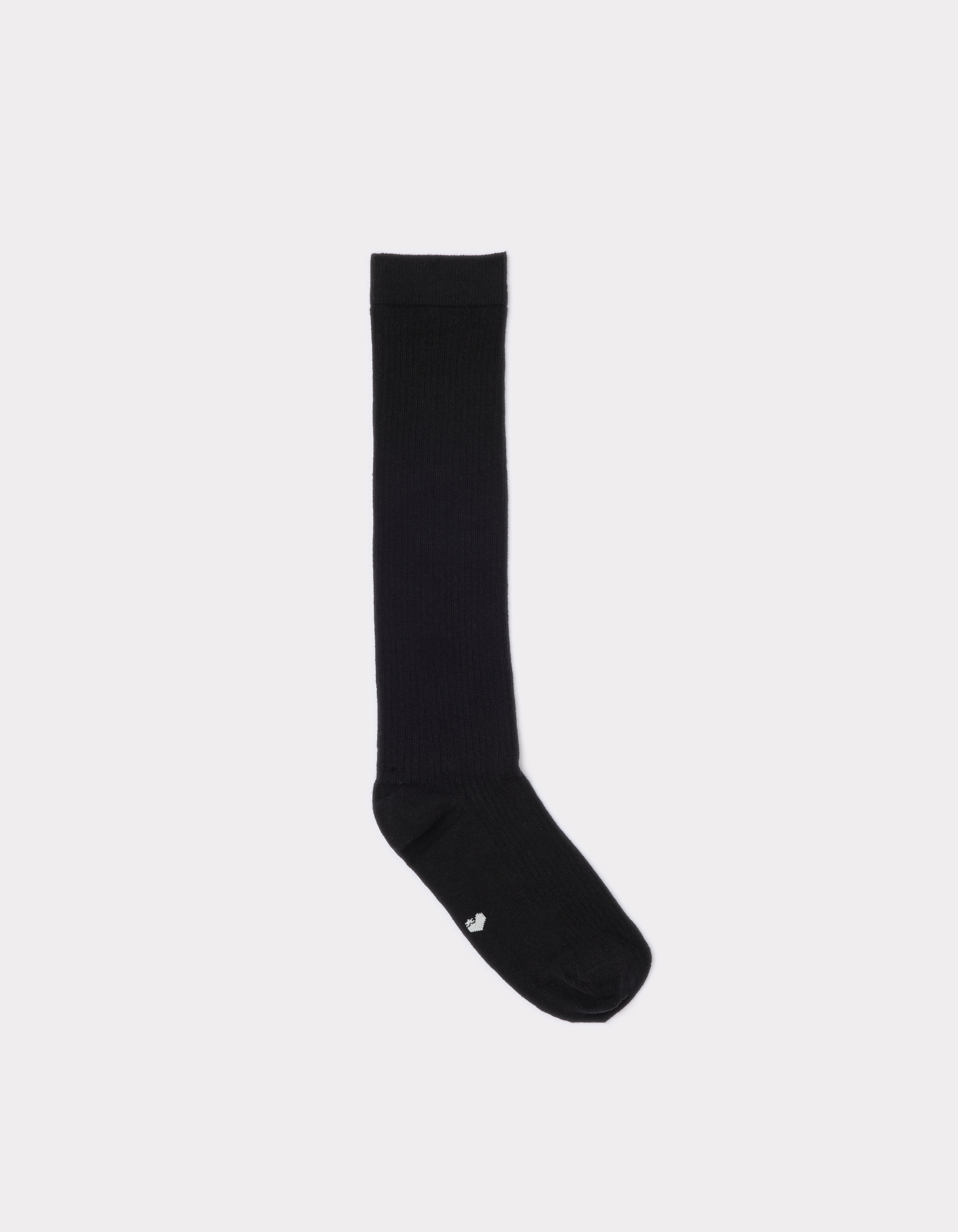 Chaussettes hautes en coton - noir