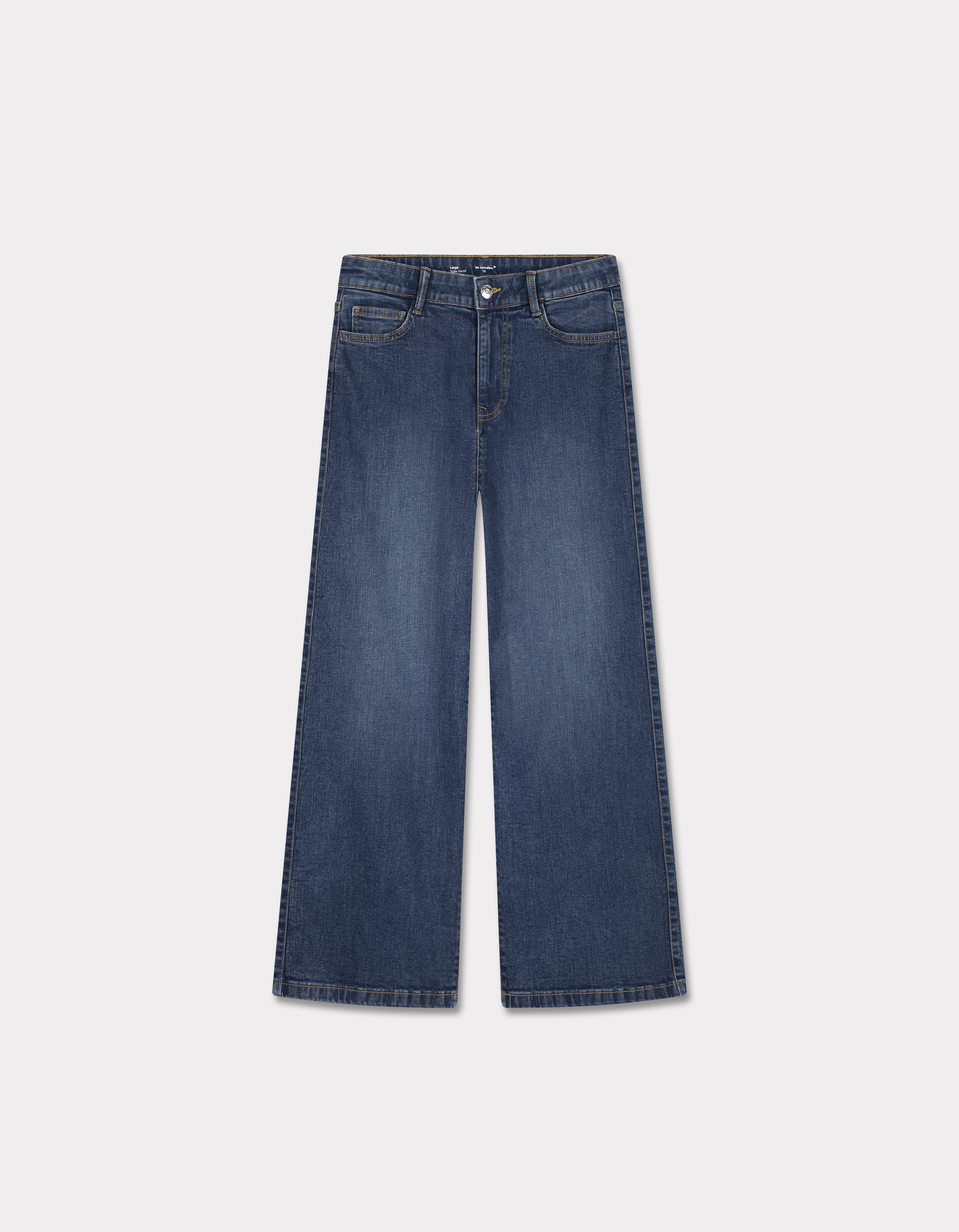 Jean large longeur cheville - bleu