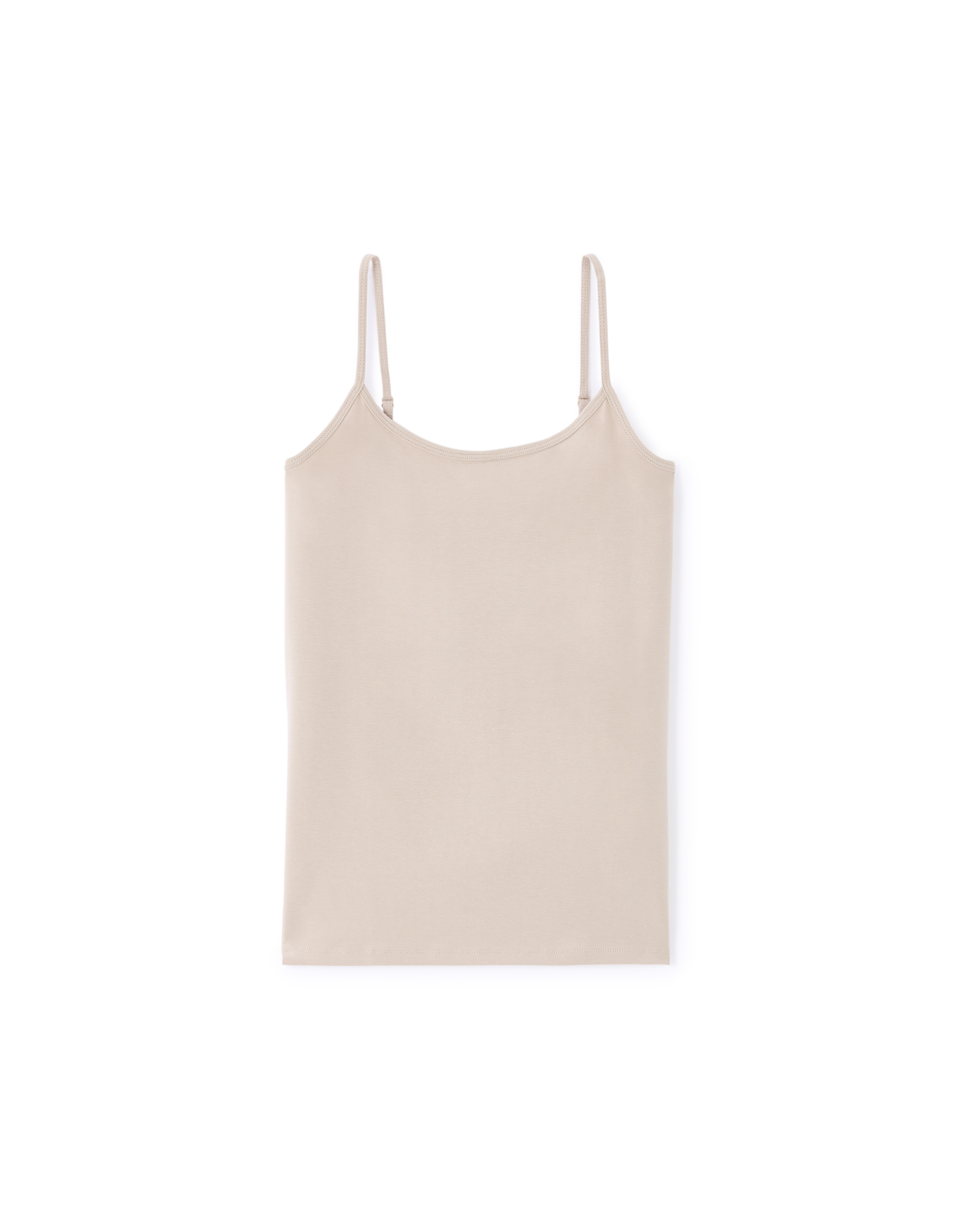 Débardeur uni à fines bretelles - beige