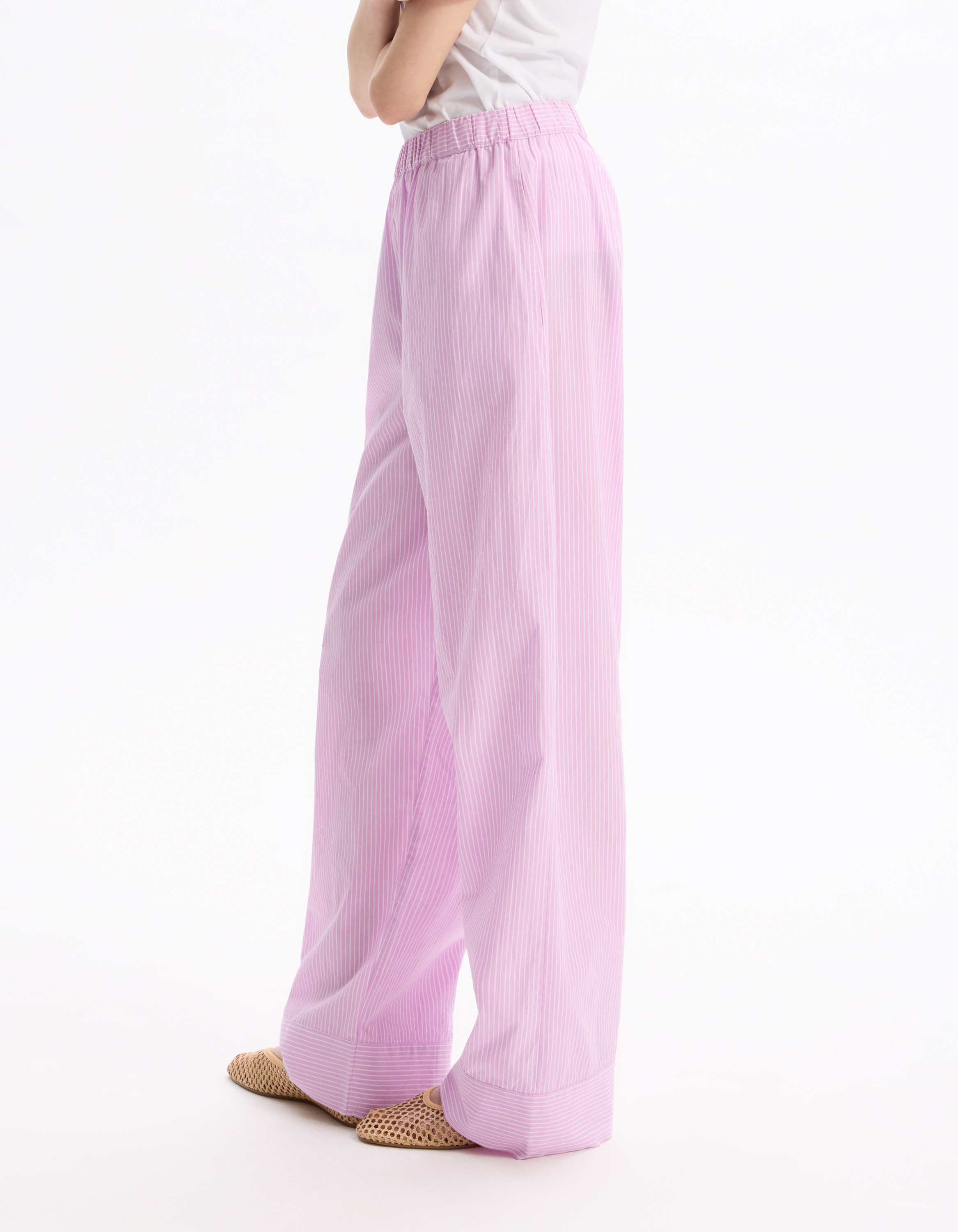 Pantalon de pyjama large en popeline de coton - celio - Modalova
