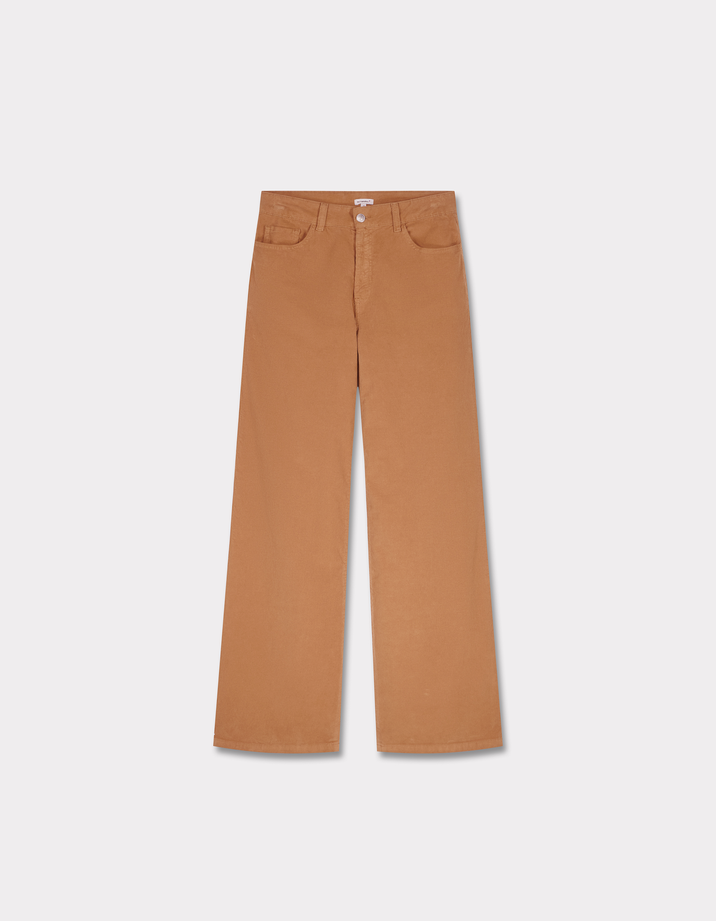 Pantalon large en velours - marron