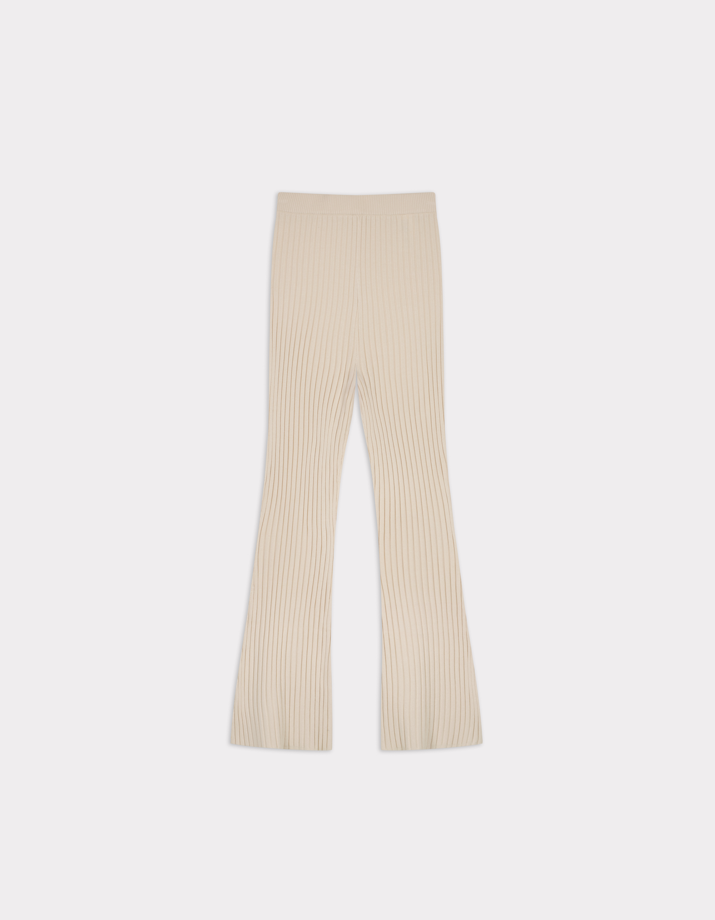 Pantalon en côtes plates - beige