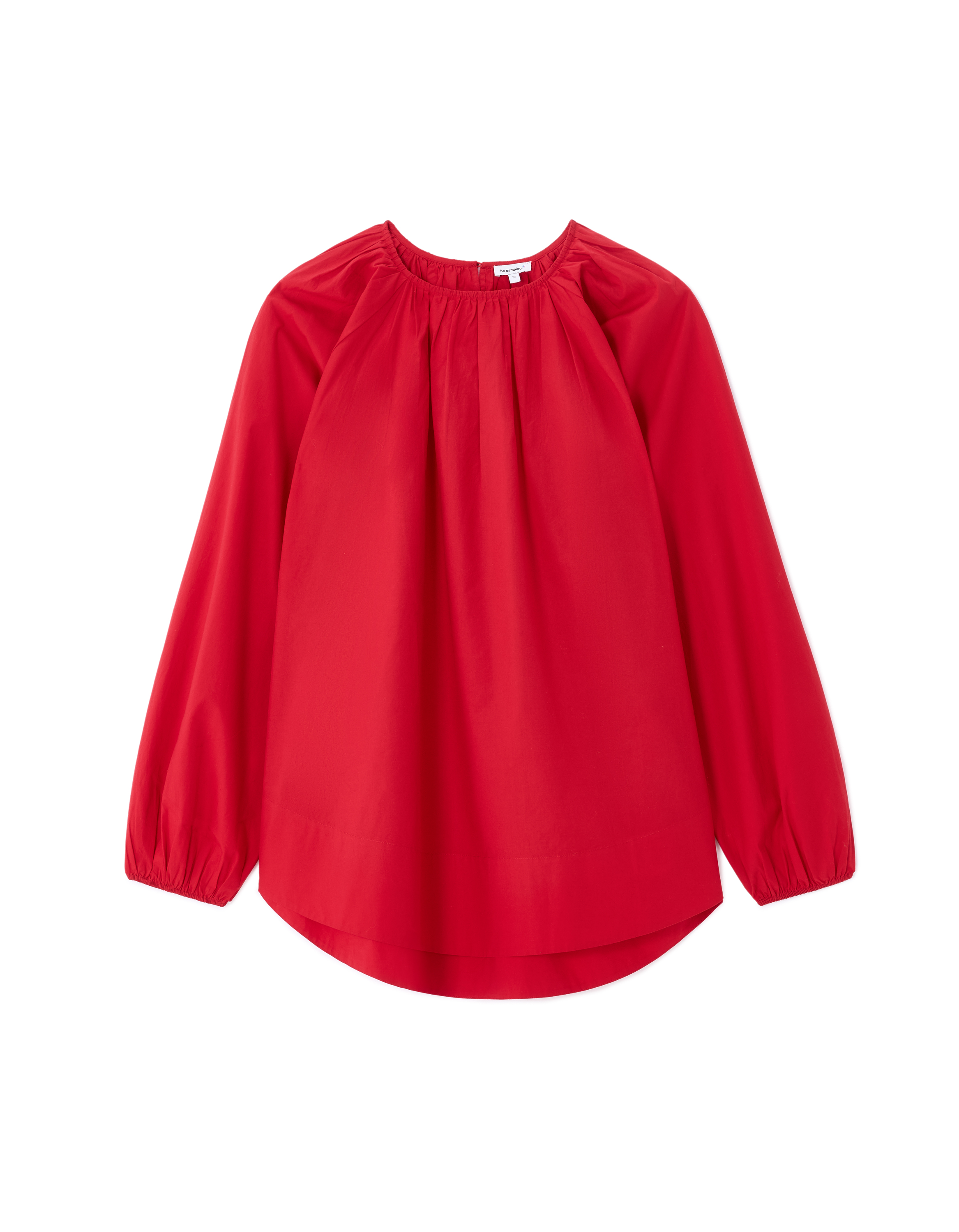 Blouse oversize en coton - rouge