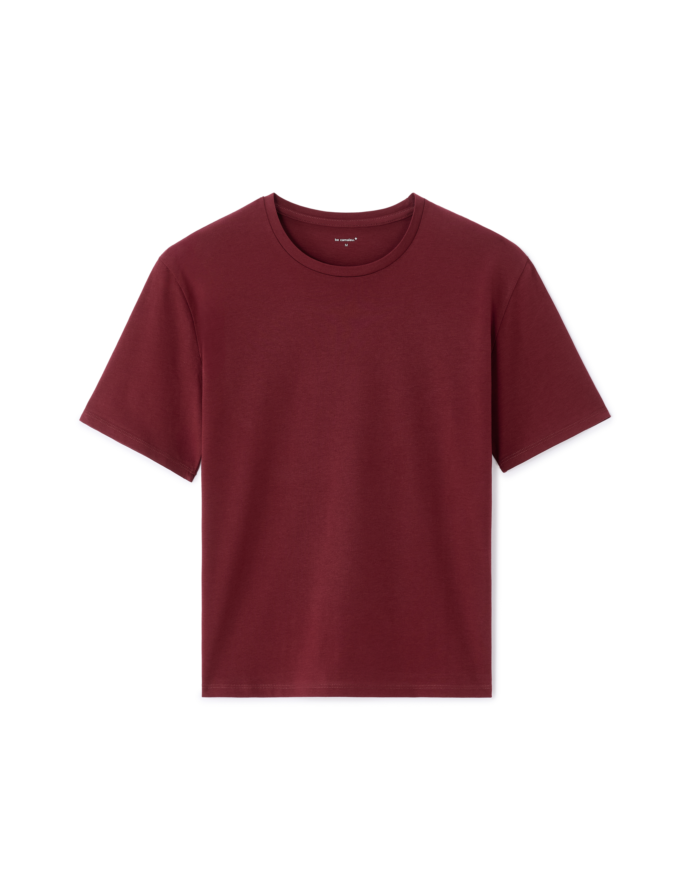 T-shirt en coton biologique col rond - violet