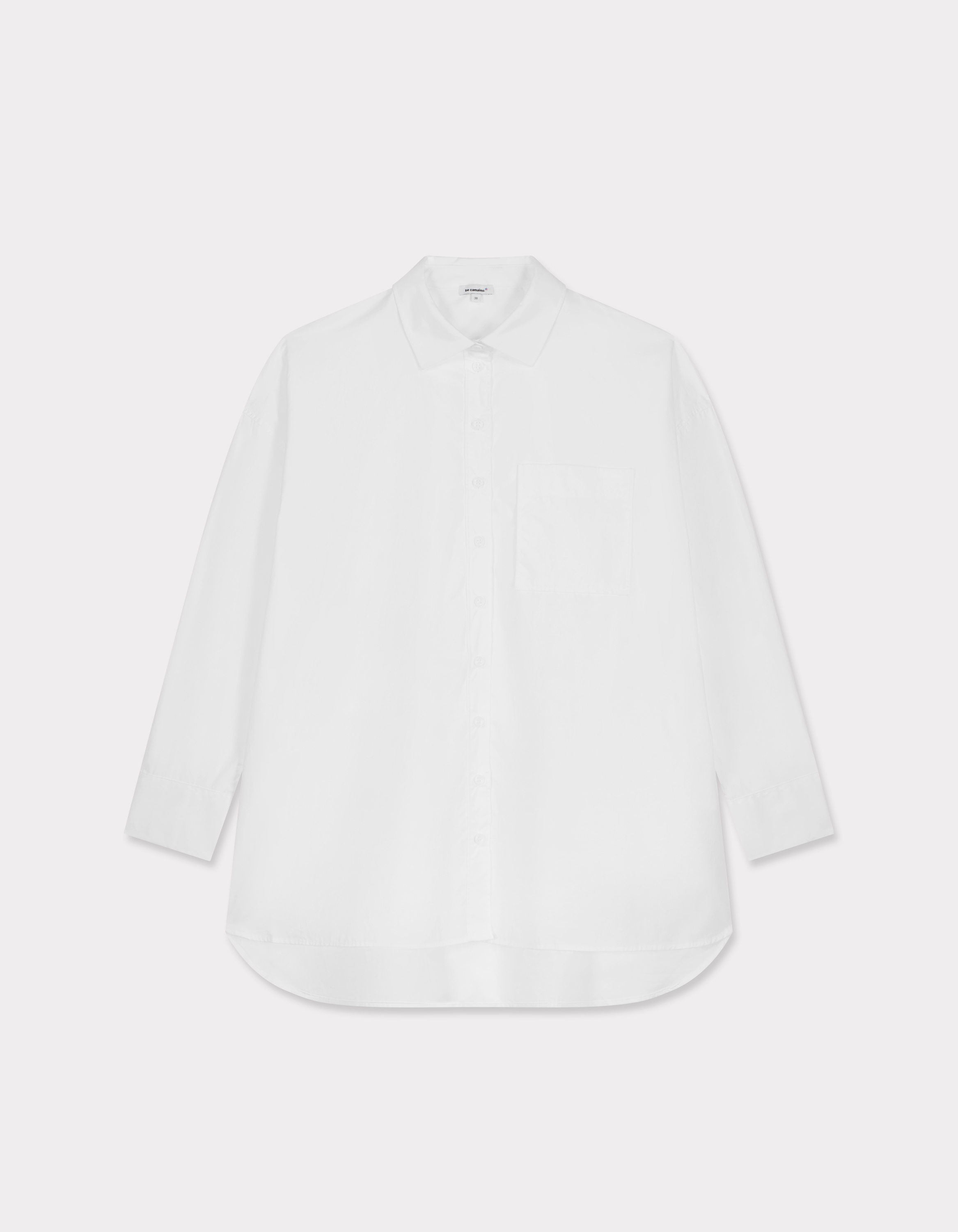 Chemise oversize en coton - blanc