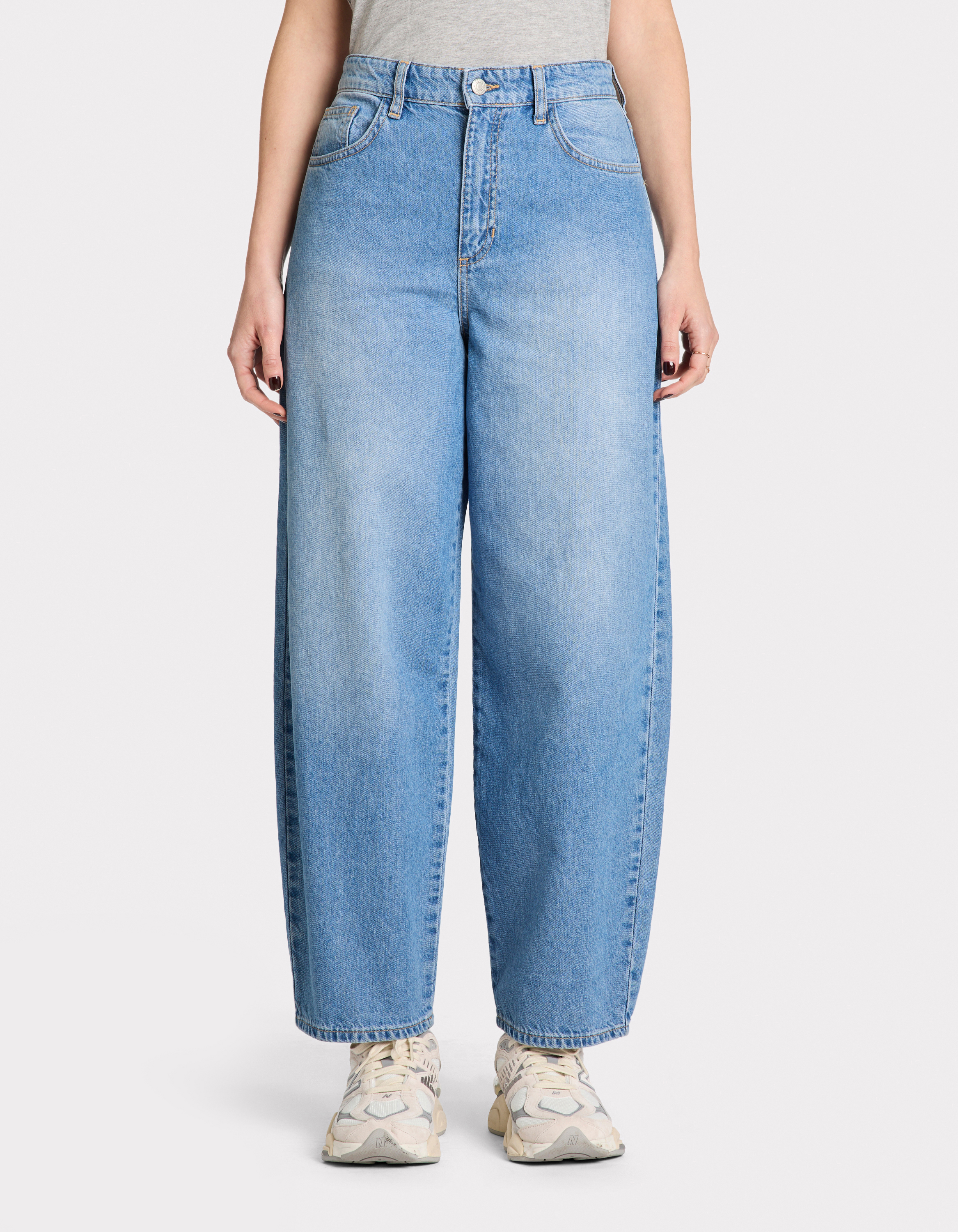 Jean barrel - bleu clair - celio - Modalova
