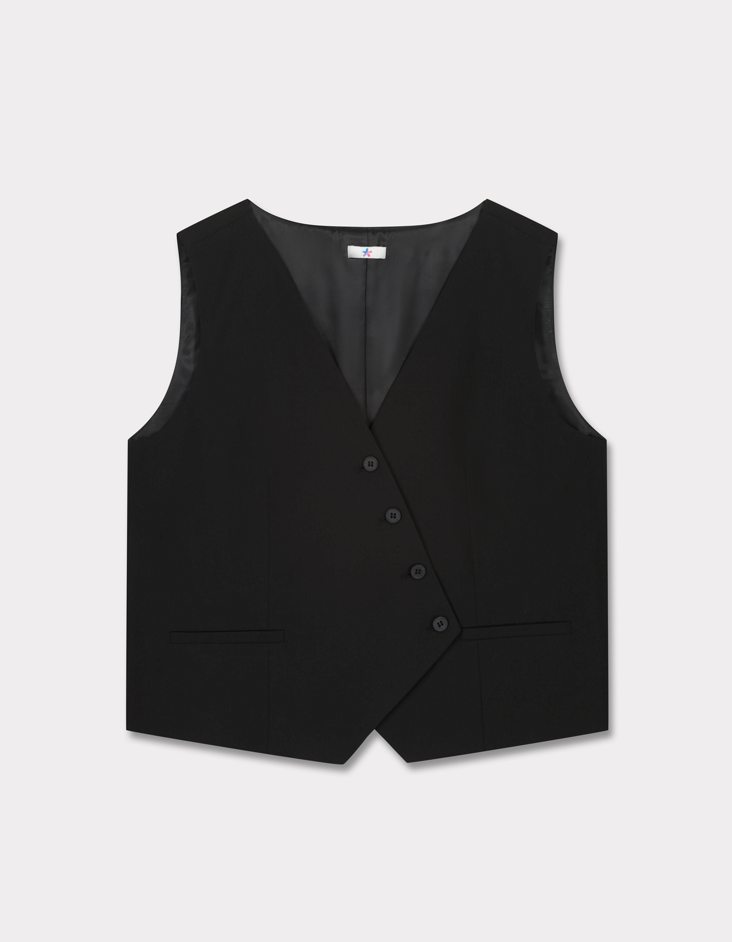 Gilet barman sans manches - noir