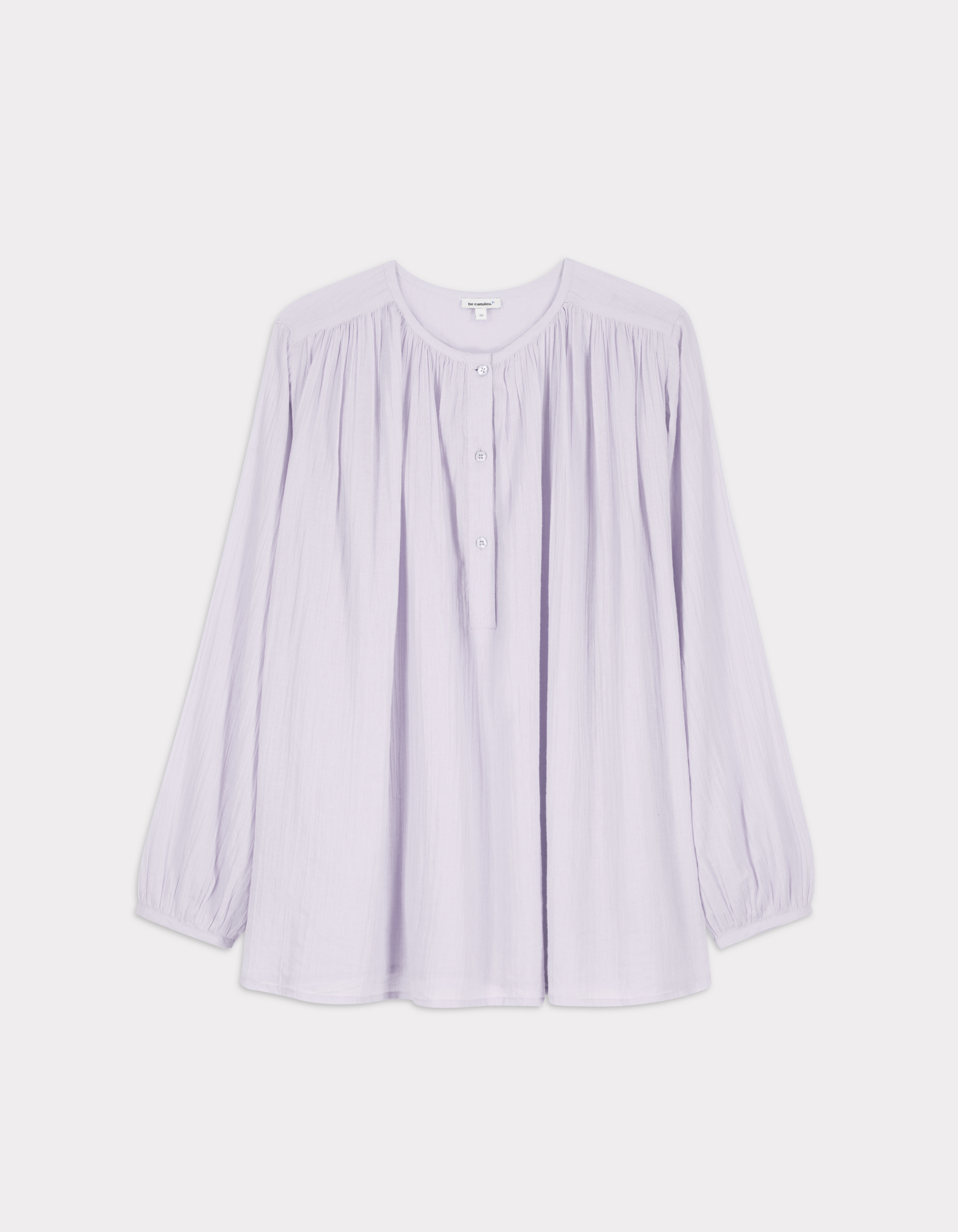 Blouse boutonnée col rond - violet