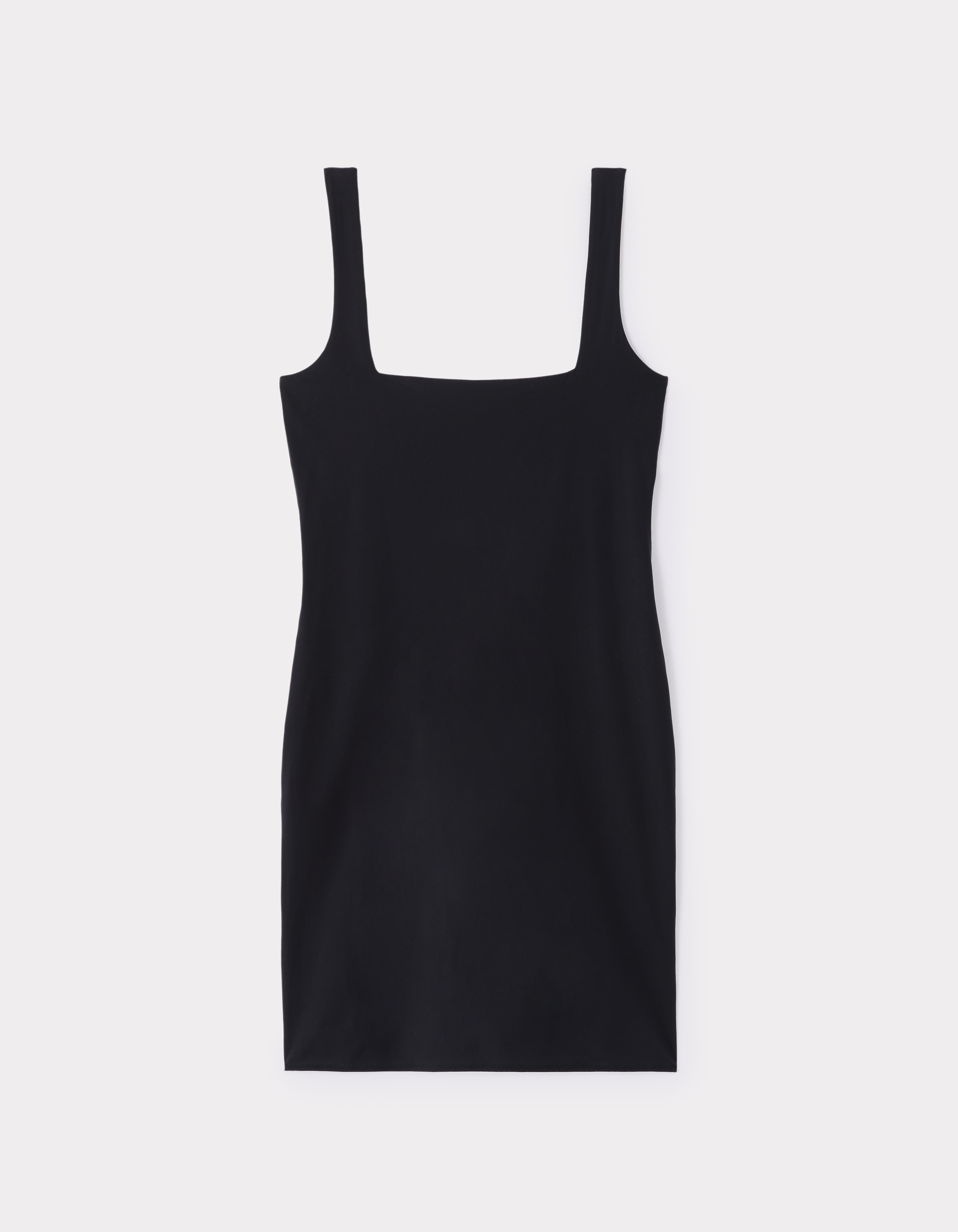Fonde de robe seconde peau à fines bretelles – noir
