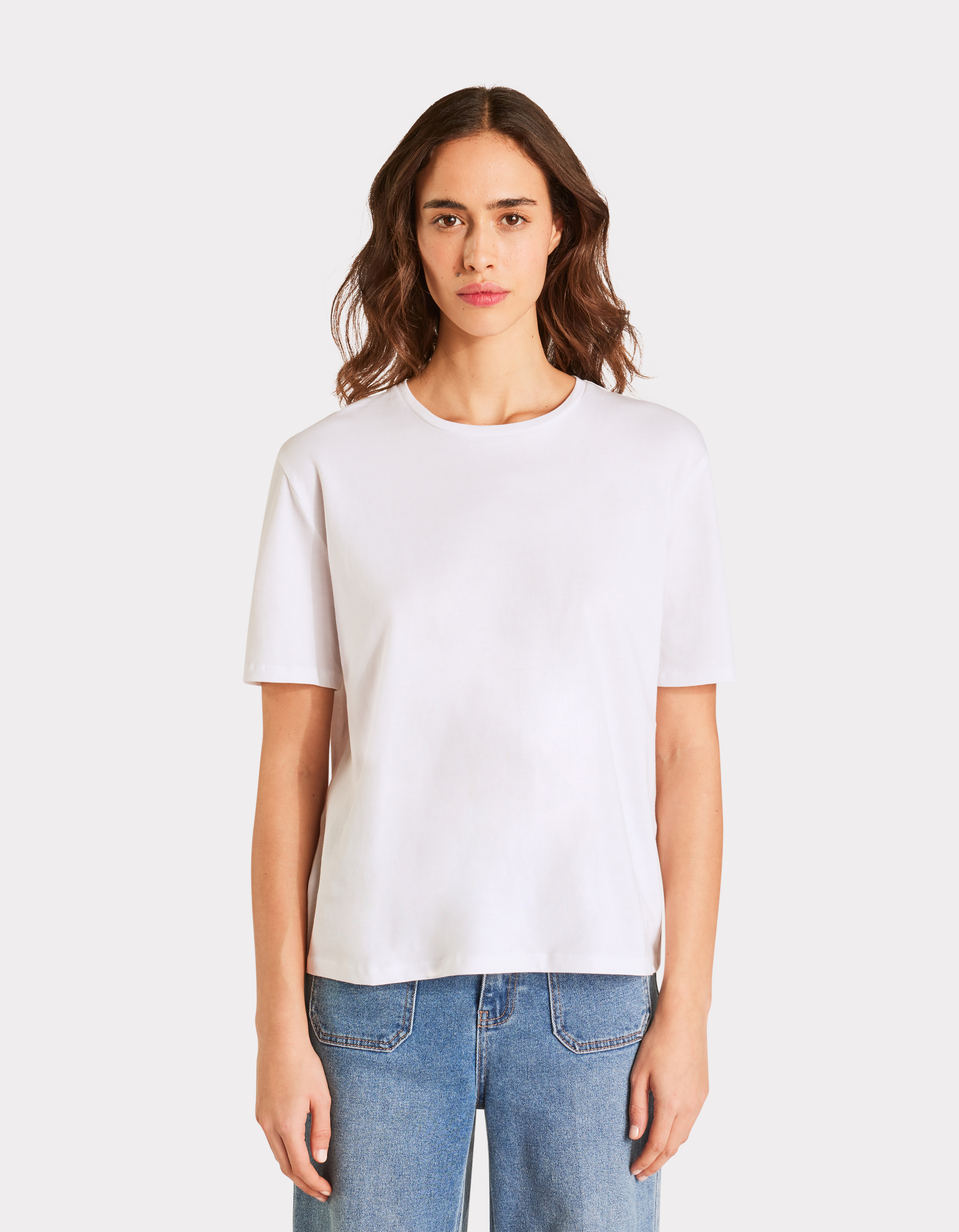 T-shirt en coton à col rond - celio - Modalova