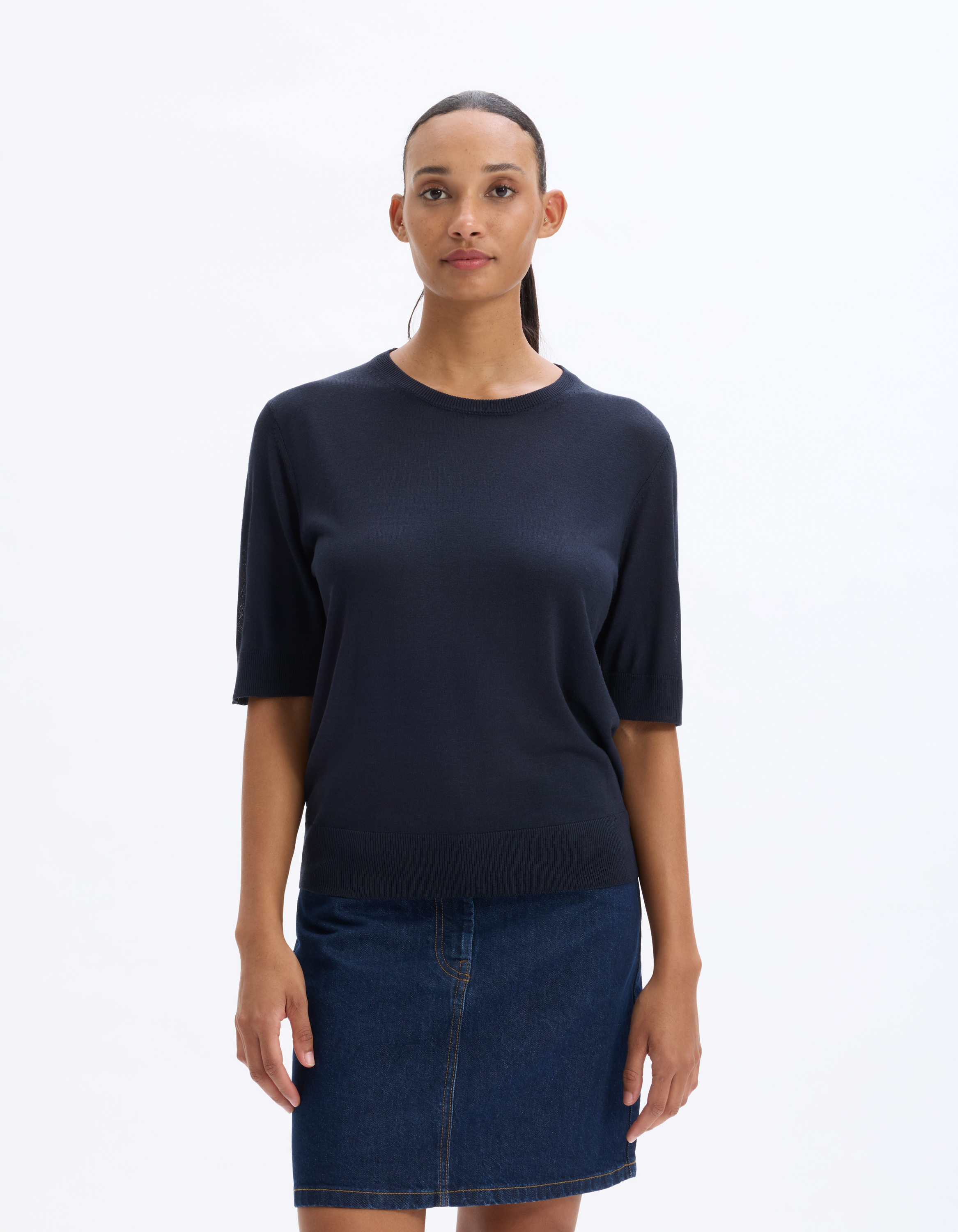 Pull maille jauge à manches courtes - celio - Modalova