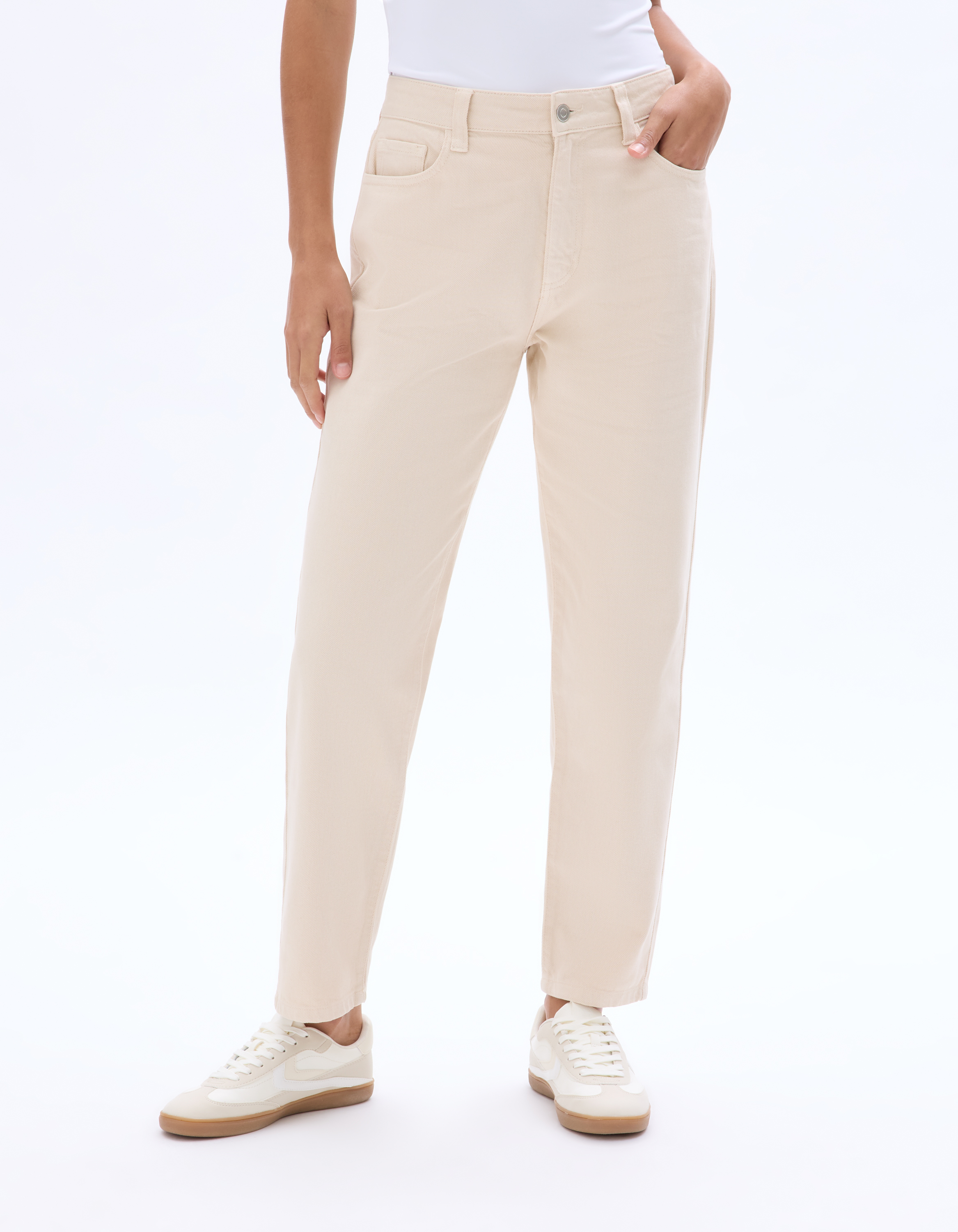 Pantalon MOM - beige - celio - Modalova
