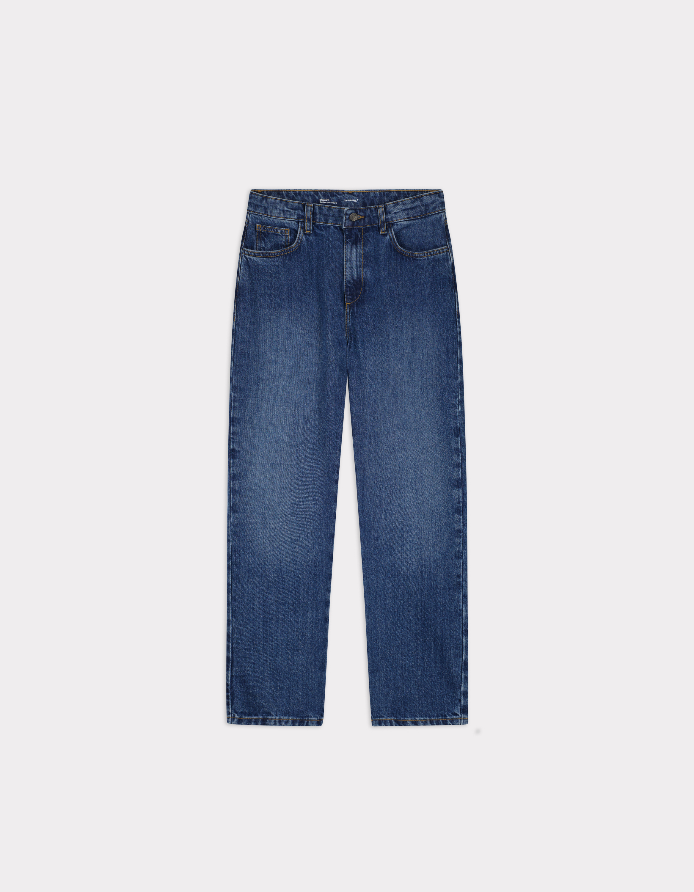 Jean droit taille normale - bleu