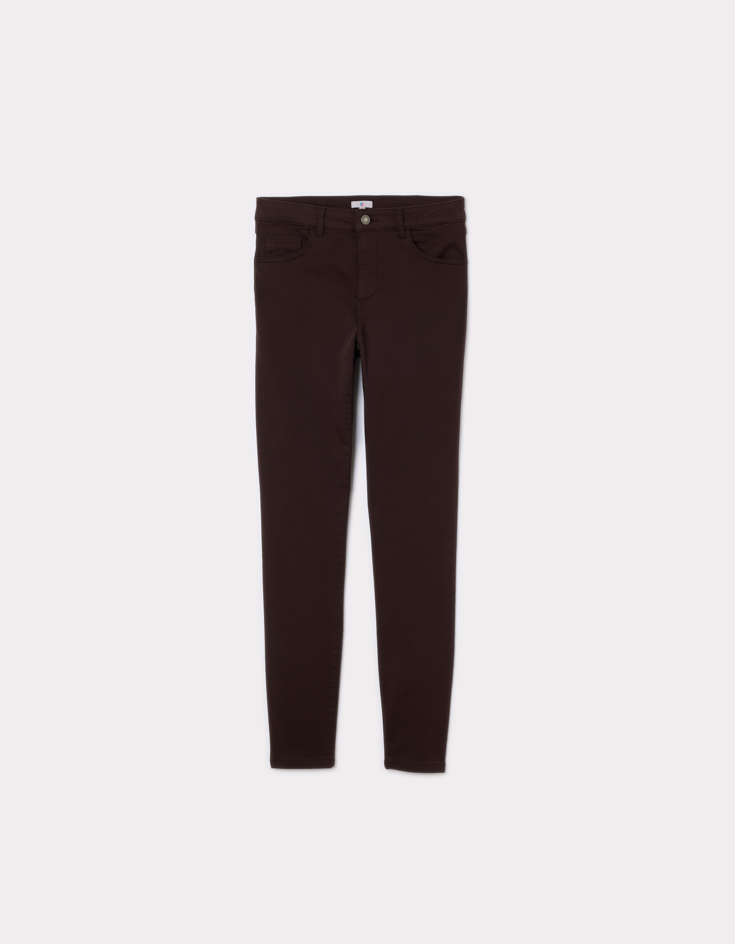 Pantalon slim ultra-extensible - marron