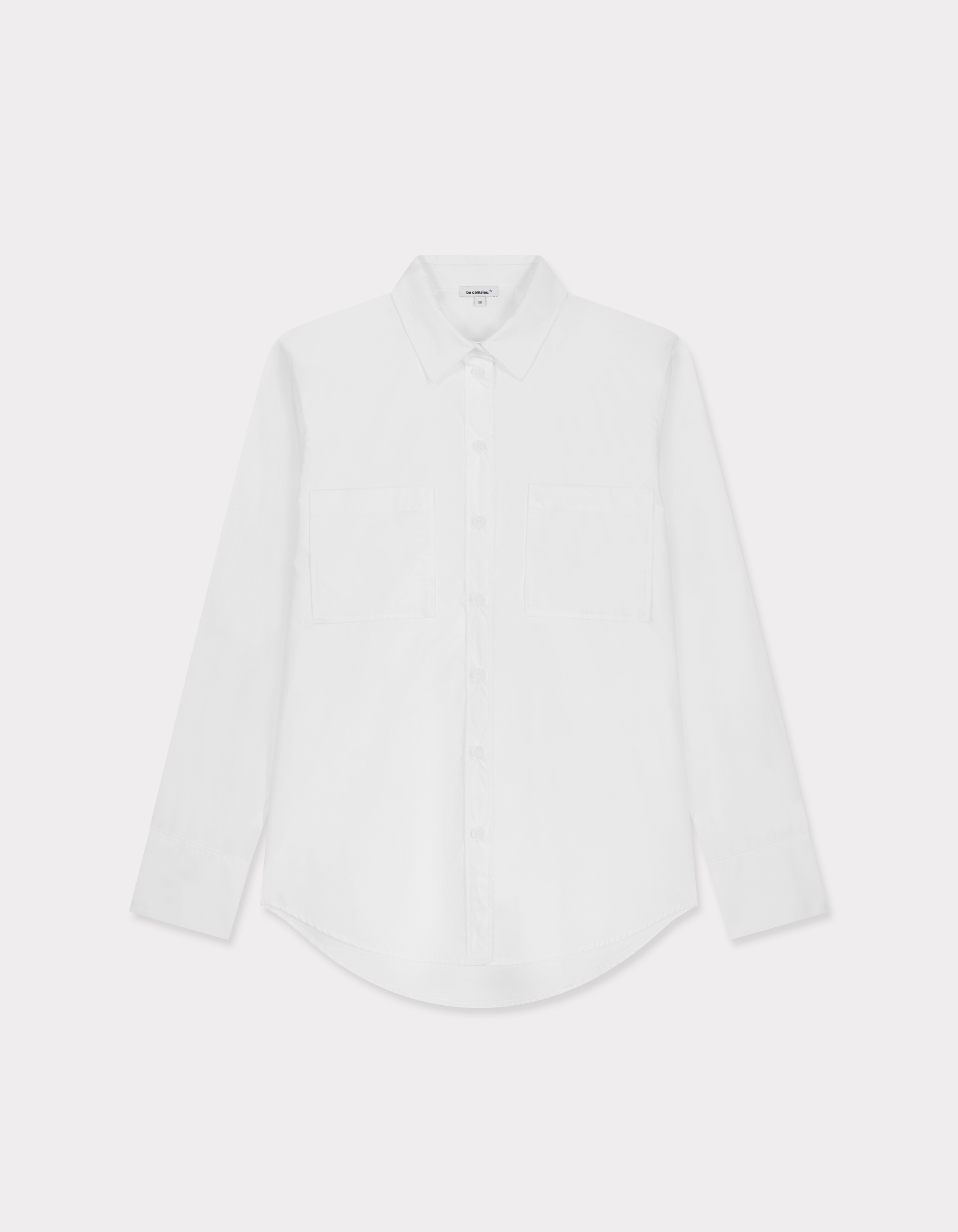 Chemise en popeline oversize - blanc