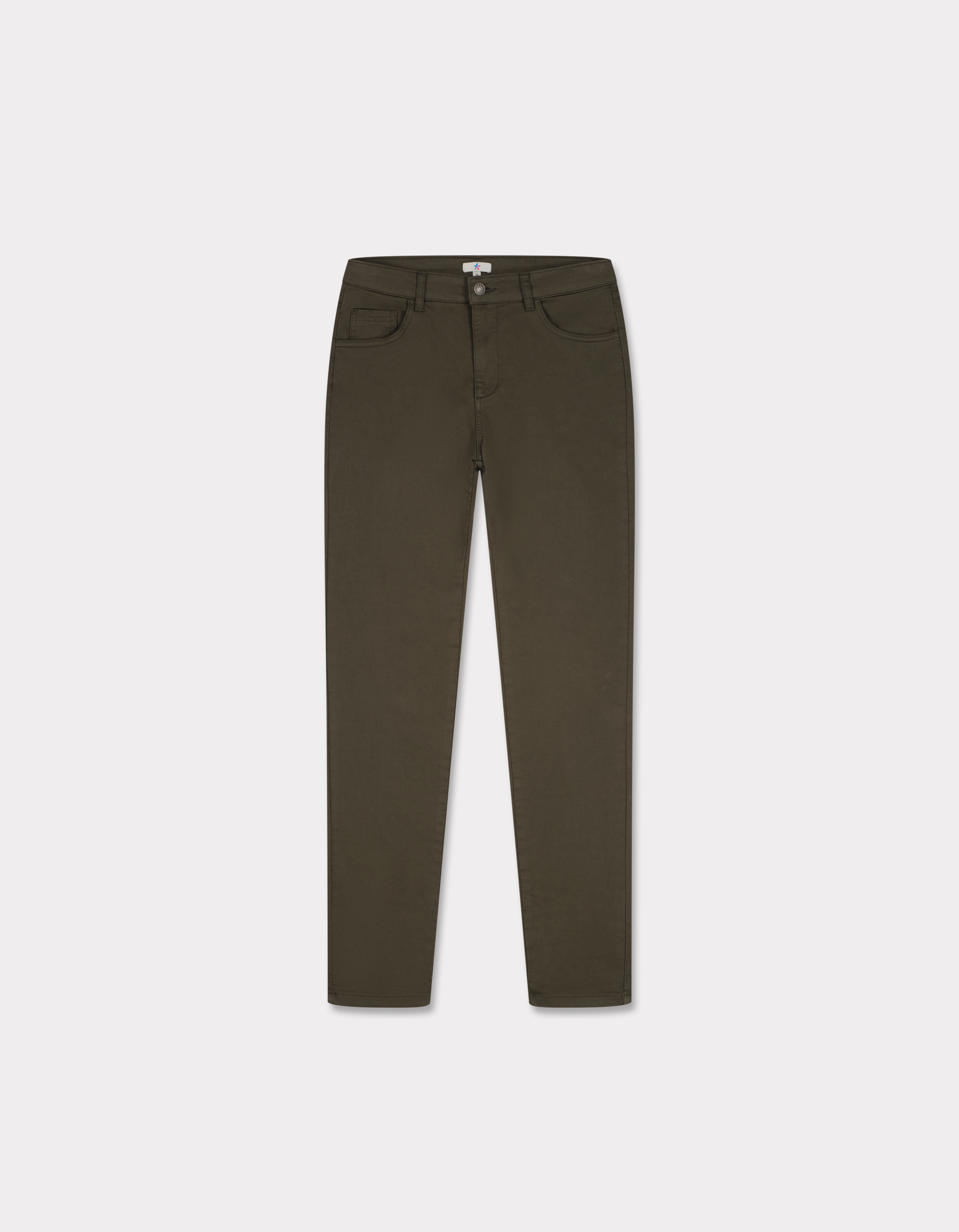 Pantalon slim ultrastretch - kaki foncé