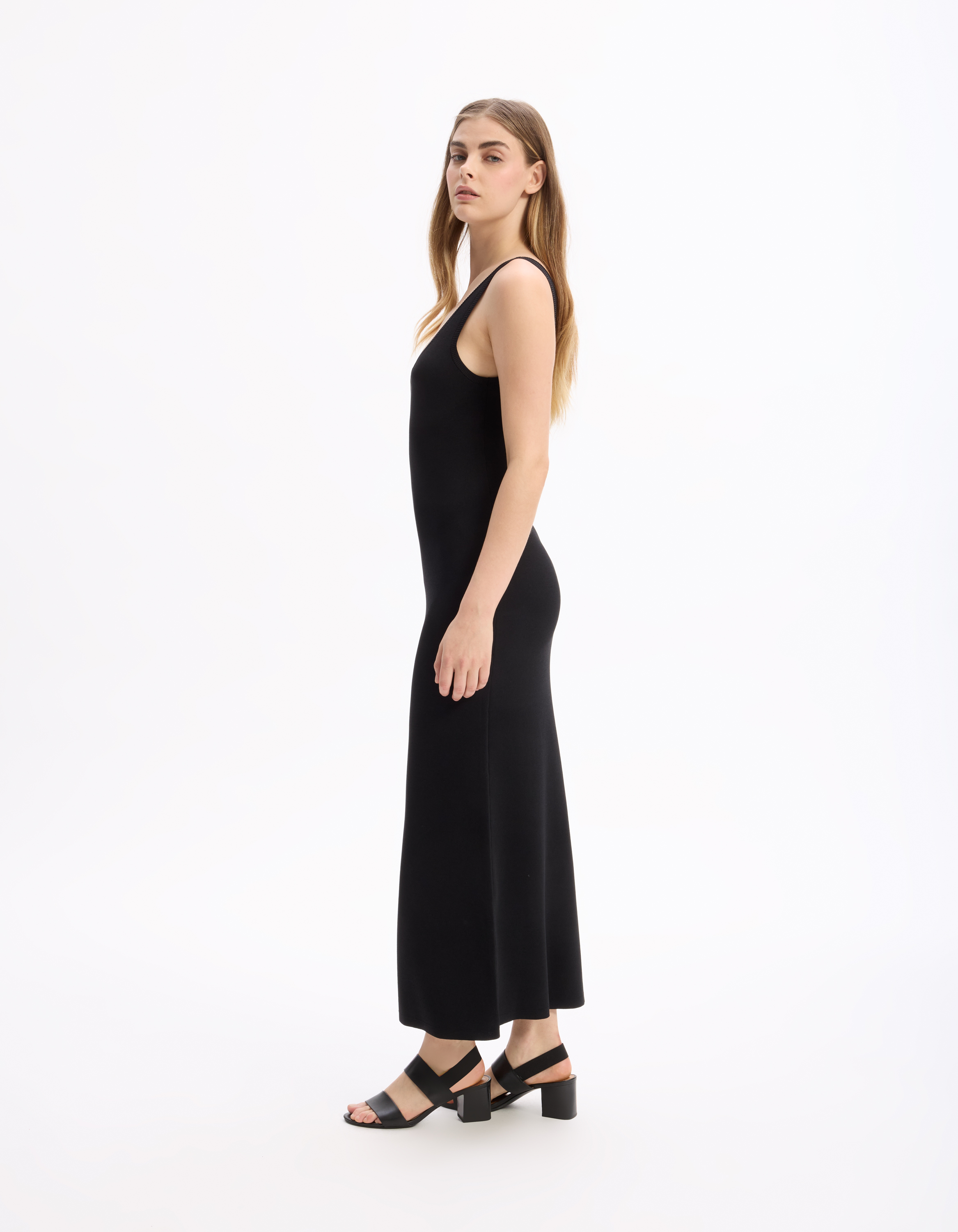 Robe en maille compacte - noire - celio - Modalova