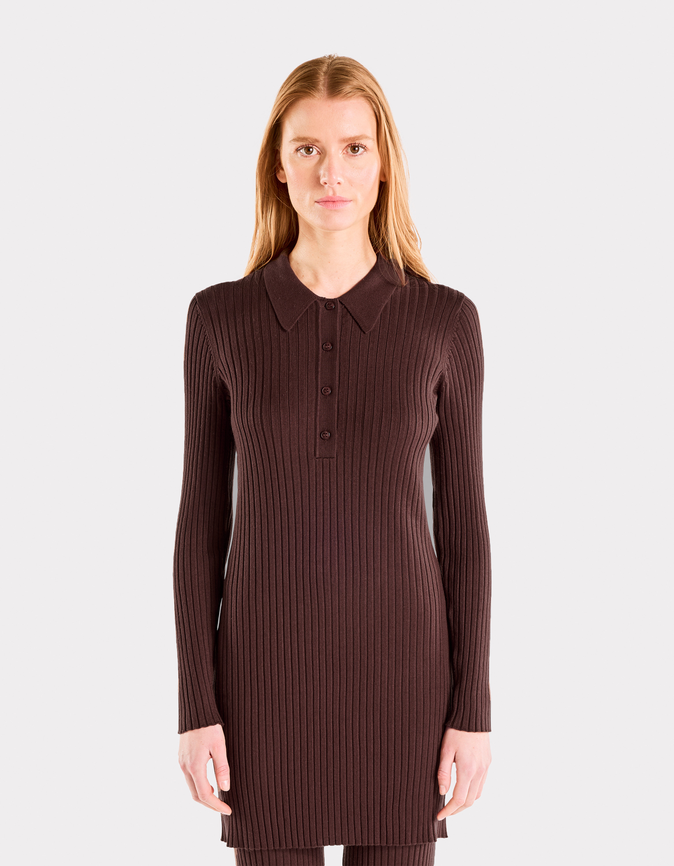 Robe en côtes plates - bordeaux - celio - Modalova