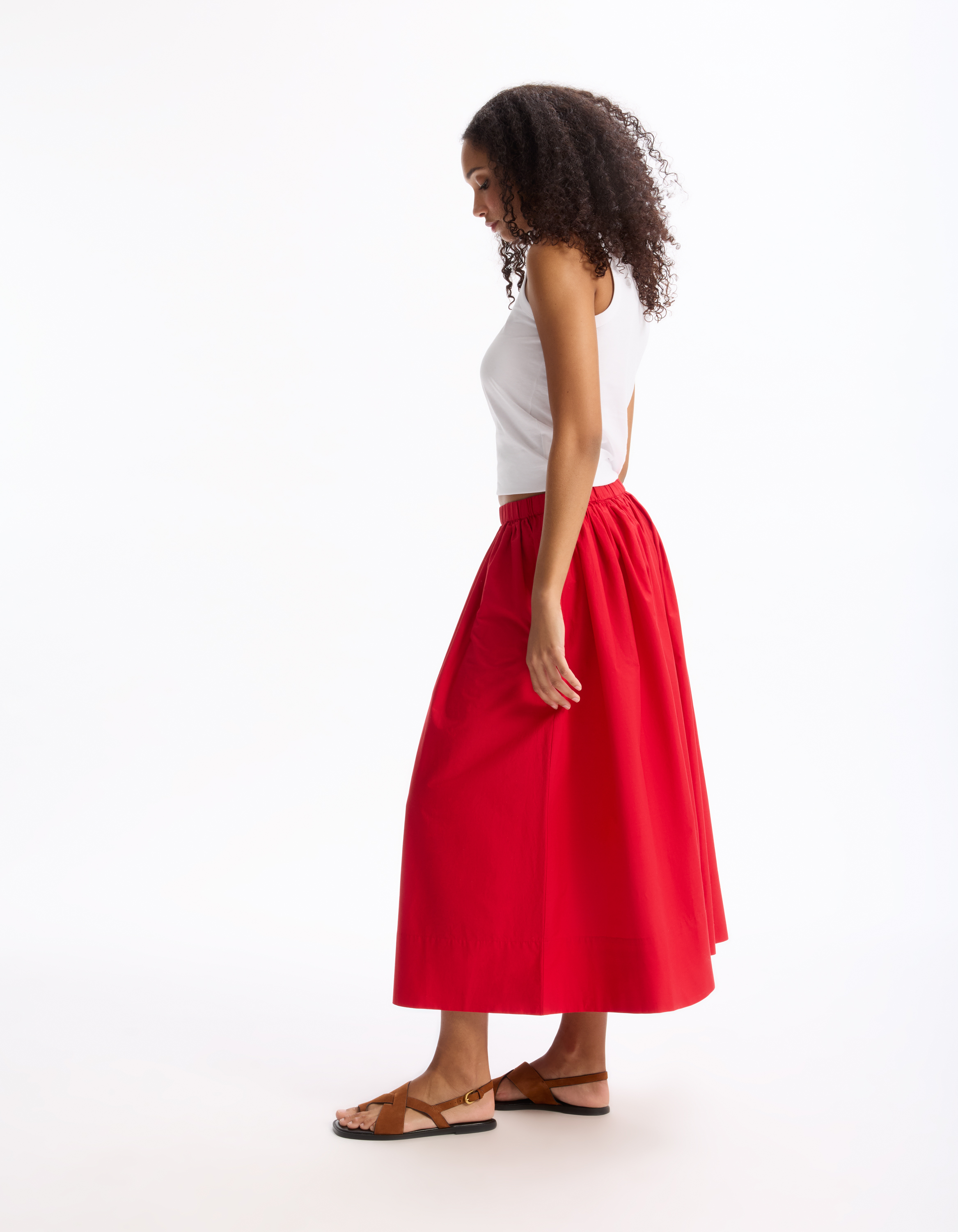 Jupon en popeline - rouge - celio - Modalova