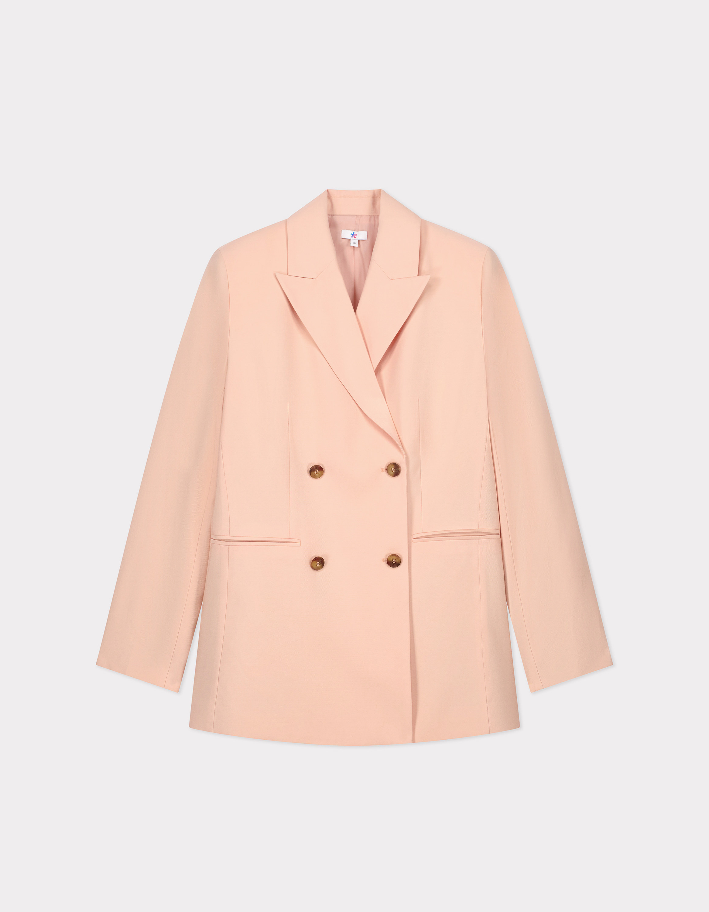 Veste blazer manches longues - rose