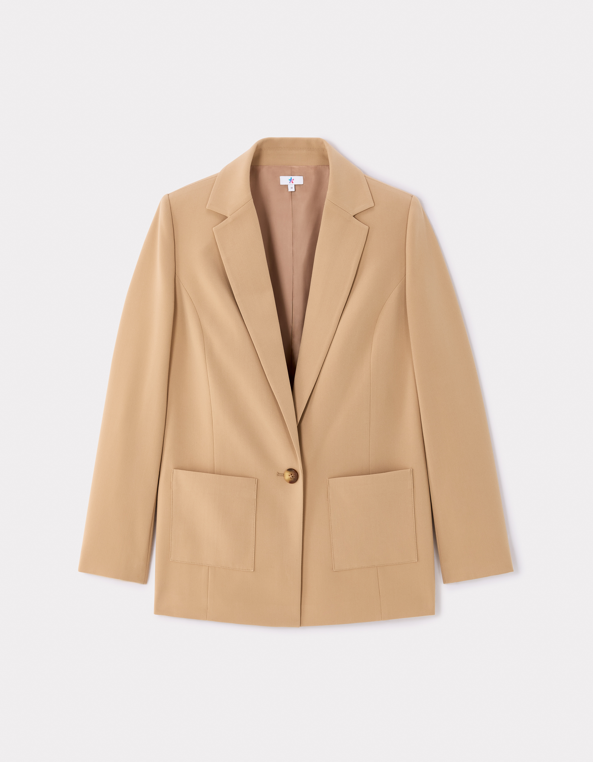 Blazer à poches plaquées - marron