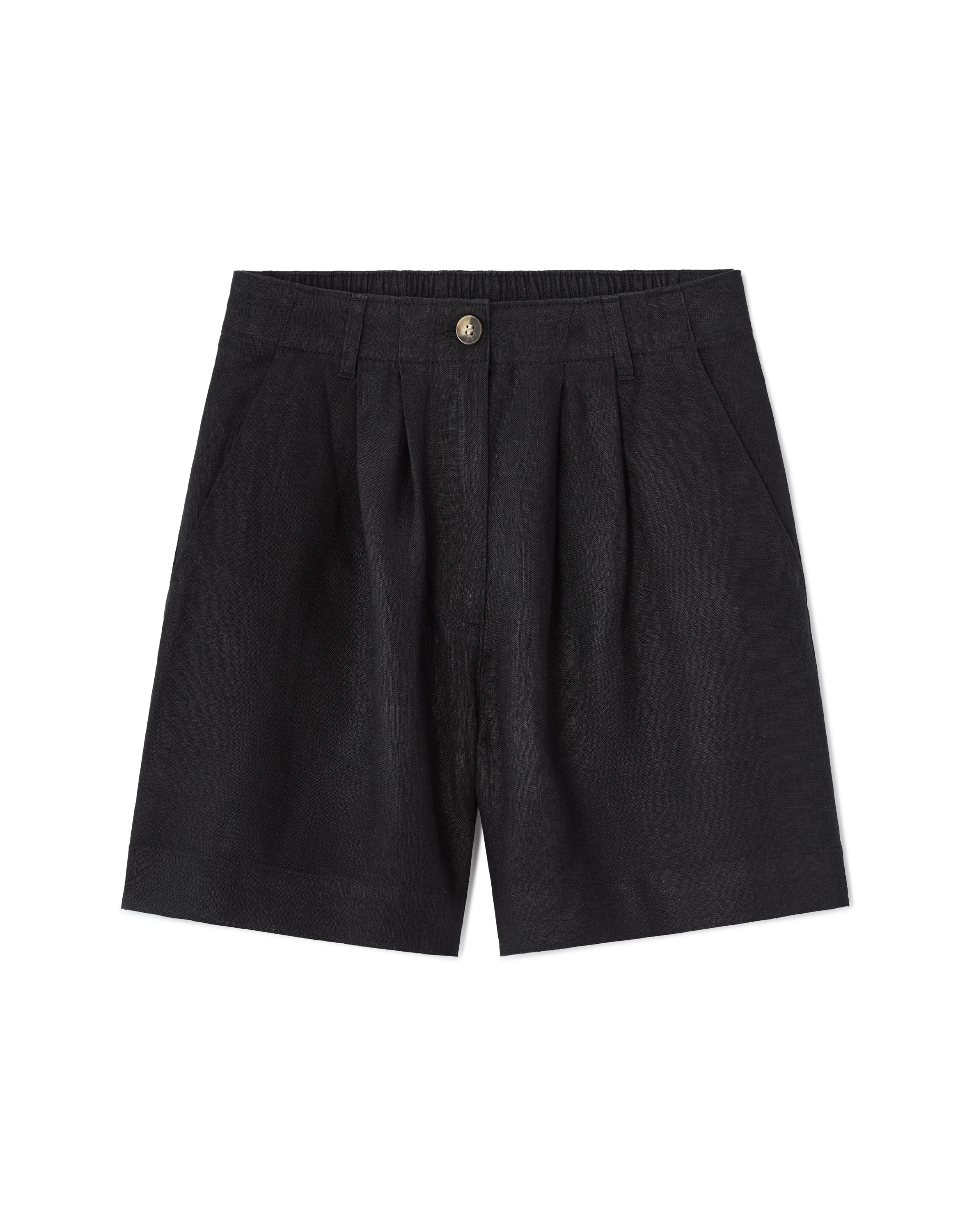 Short en lin - noir