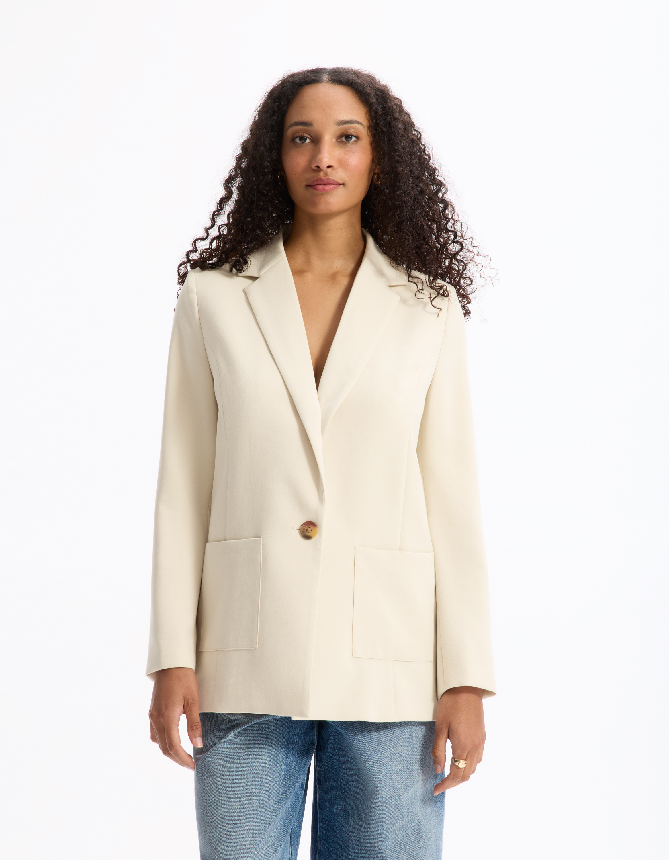 Blazer à poches plaquées - beige - celio - Modalova
