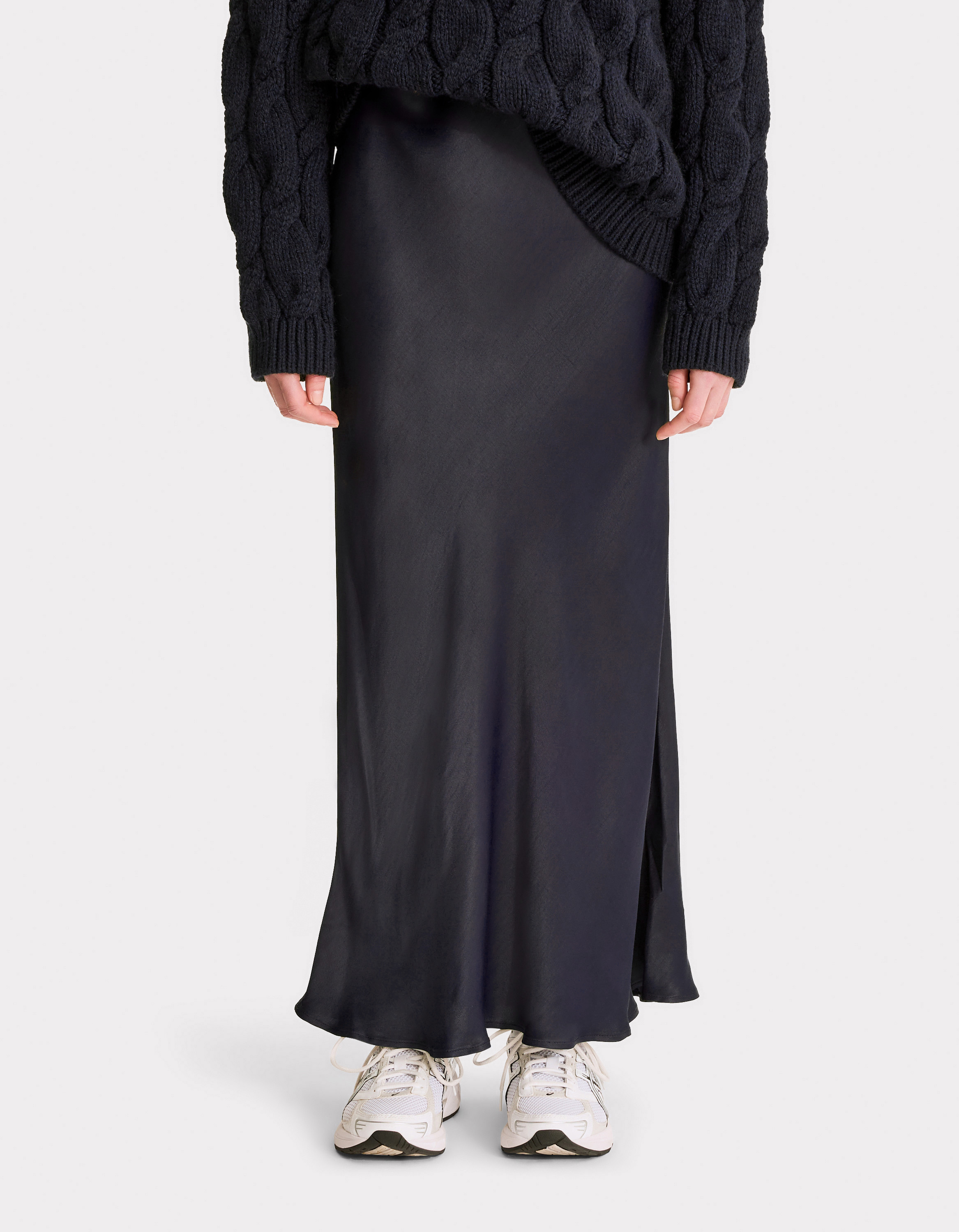 Jupe en satin - marine - celio - Modalova