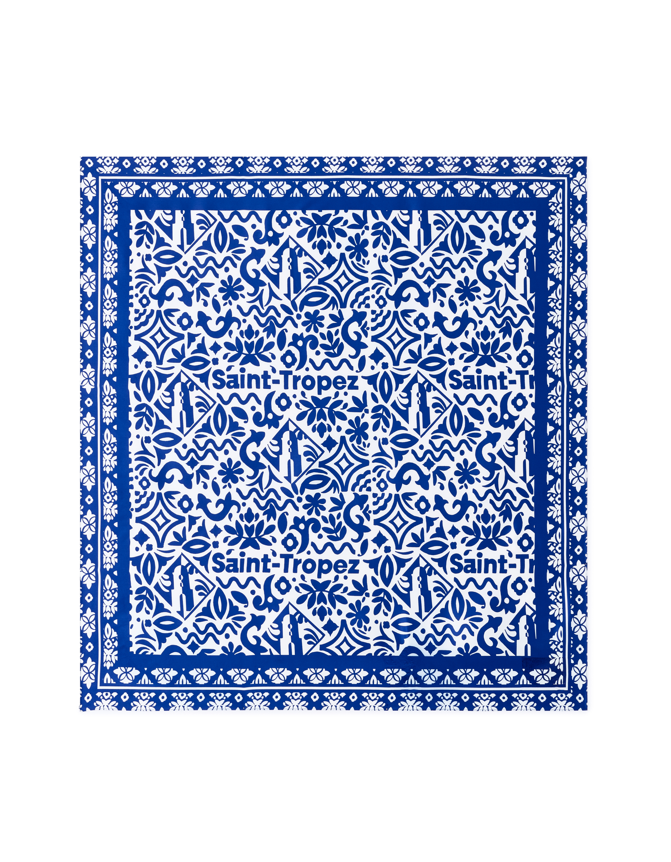 Saint-Tropez - Foulard bleu imprimé