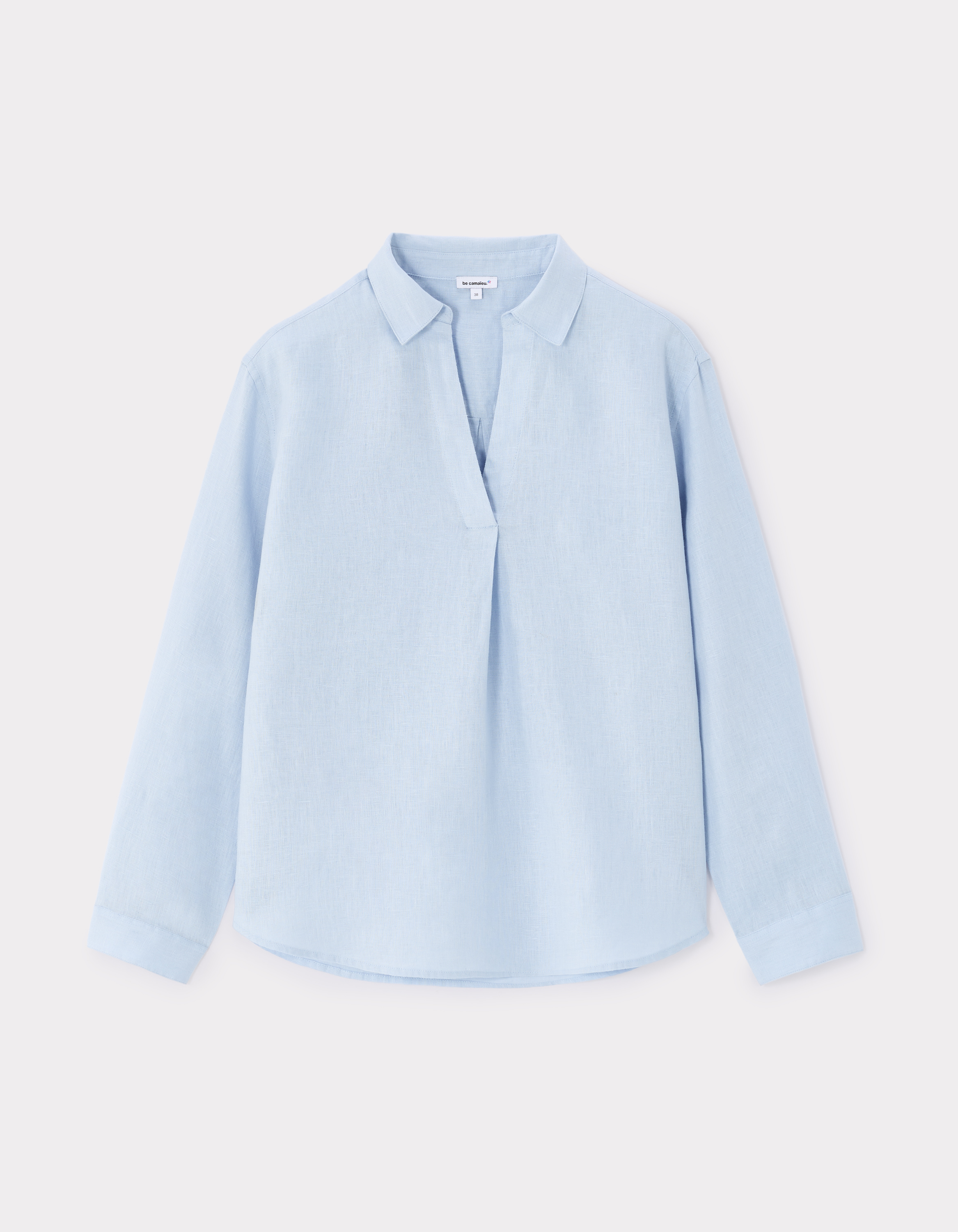 Blouse 100% Lin - bleu