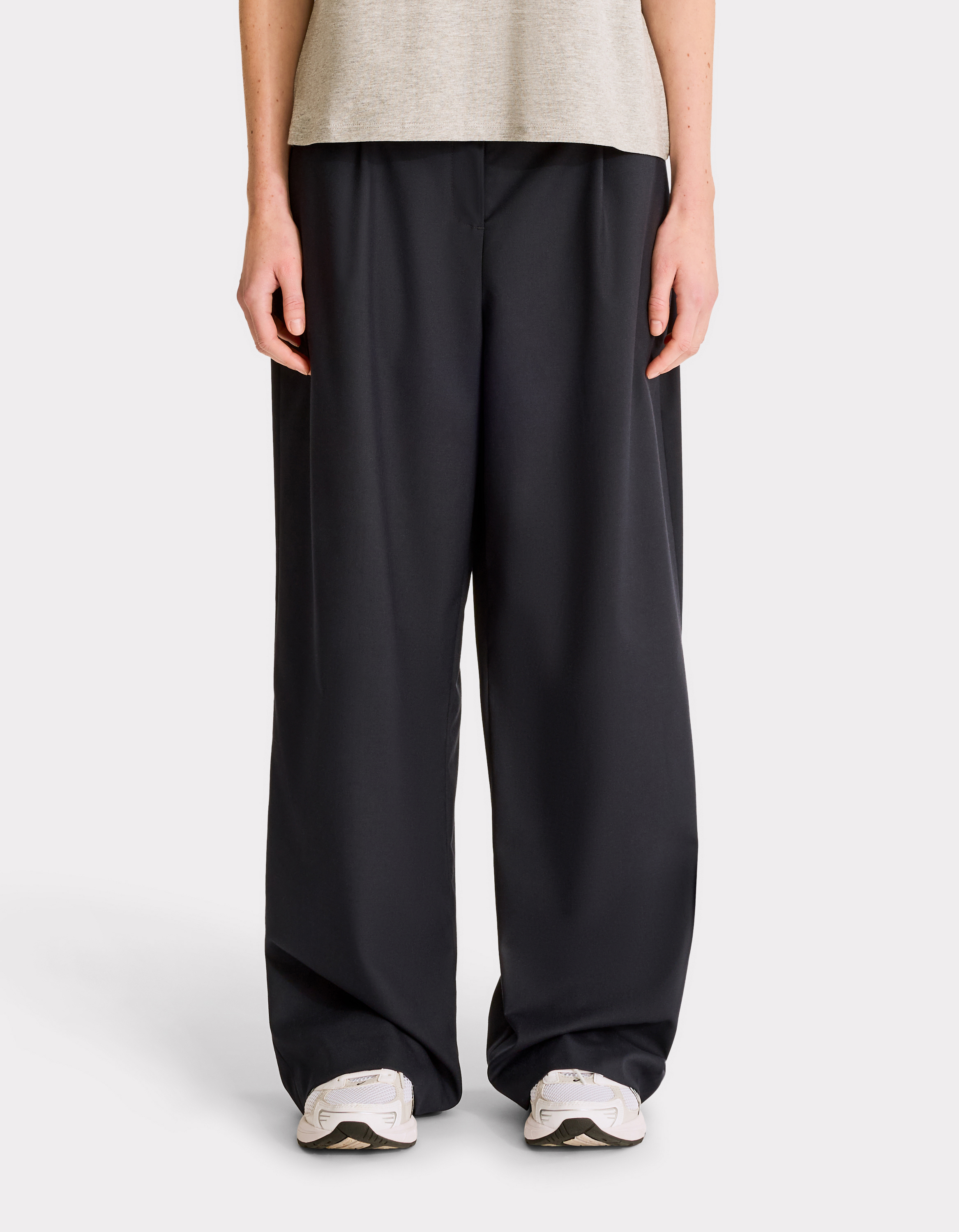 Pantalon large - marine - celio - Modalova