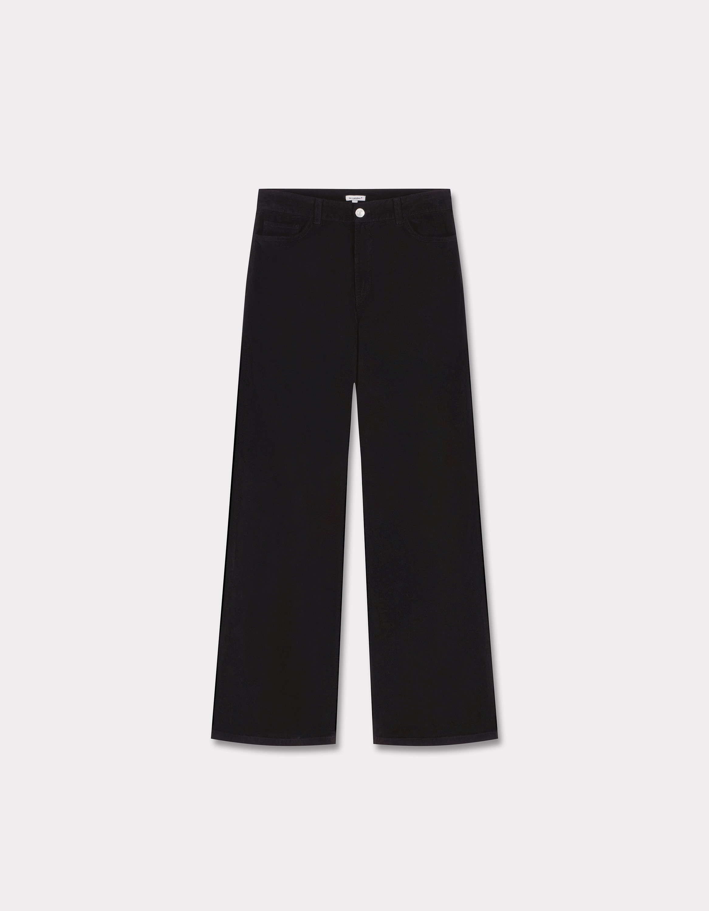 Pantalon large en velours - noir